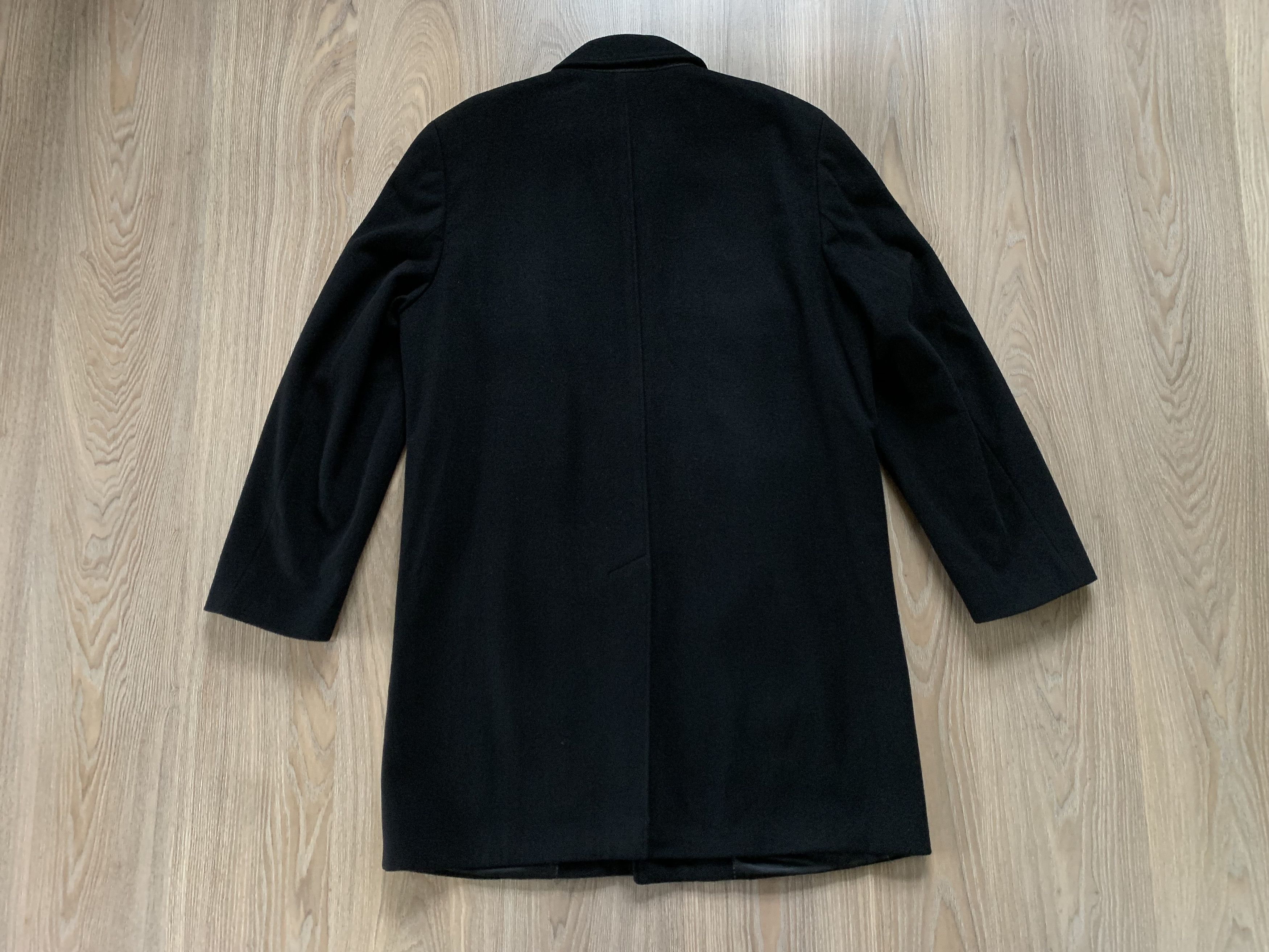 Designer × Vintage Roy Robson Wool Black Heavy Coat Size US L / EU 52-54 / 3 - 3 Thumbnail