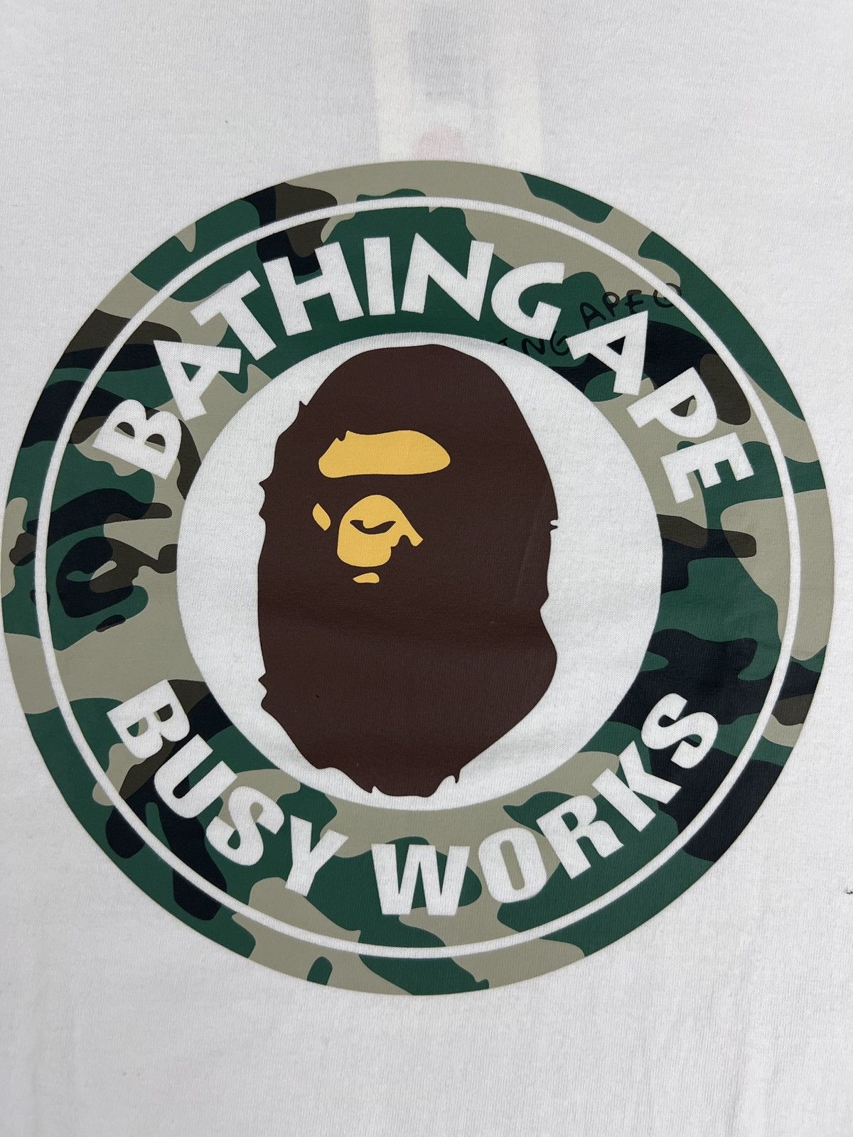 Bape Woodland Camp Busy Works Tee White Size US L / EU 52-54 / 3 - 2 Thumbnail