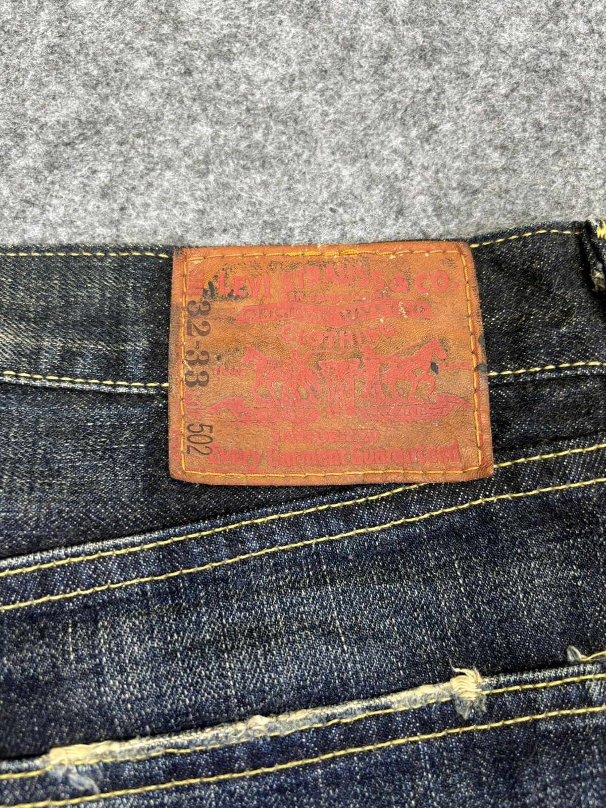 Levi's Vintage y2k Levis 502 Stone Wash Denim F765 Size US 32 / EU 48 - 13 Thumbnail