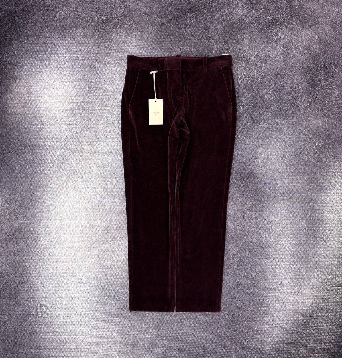 Circolo 1901 Circolo 1901 Women’s NWT Burgundy Velour Velvet Chino Pants Size 26" / US 2 / IT 38 - 1 Thumbnail