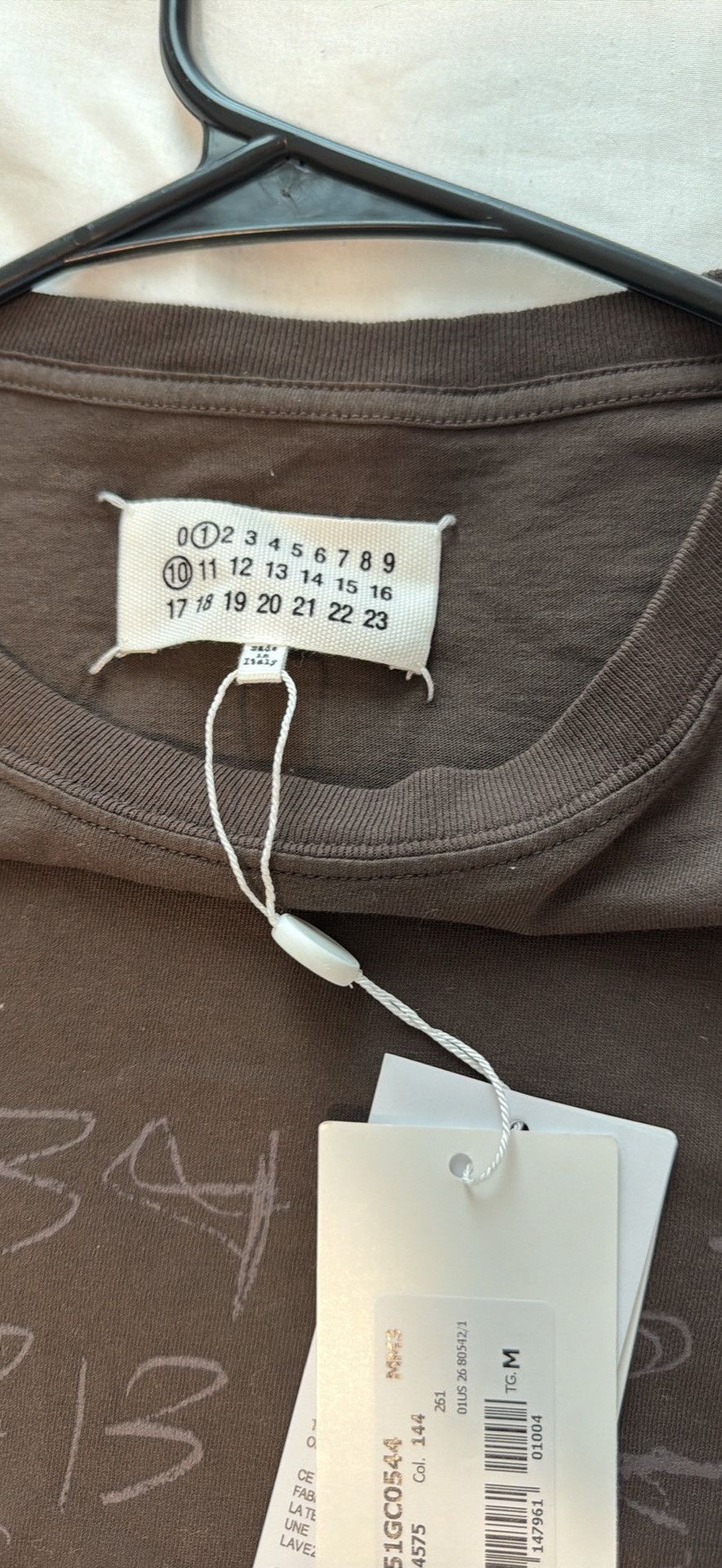 Maison Margiela Numerical cotton T-shirt Size M / US 6-8 / IT 42-44 - 4 Thumbnail