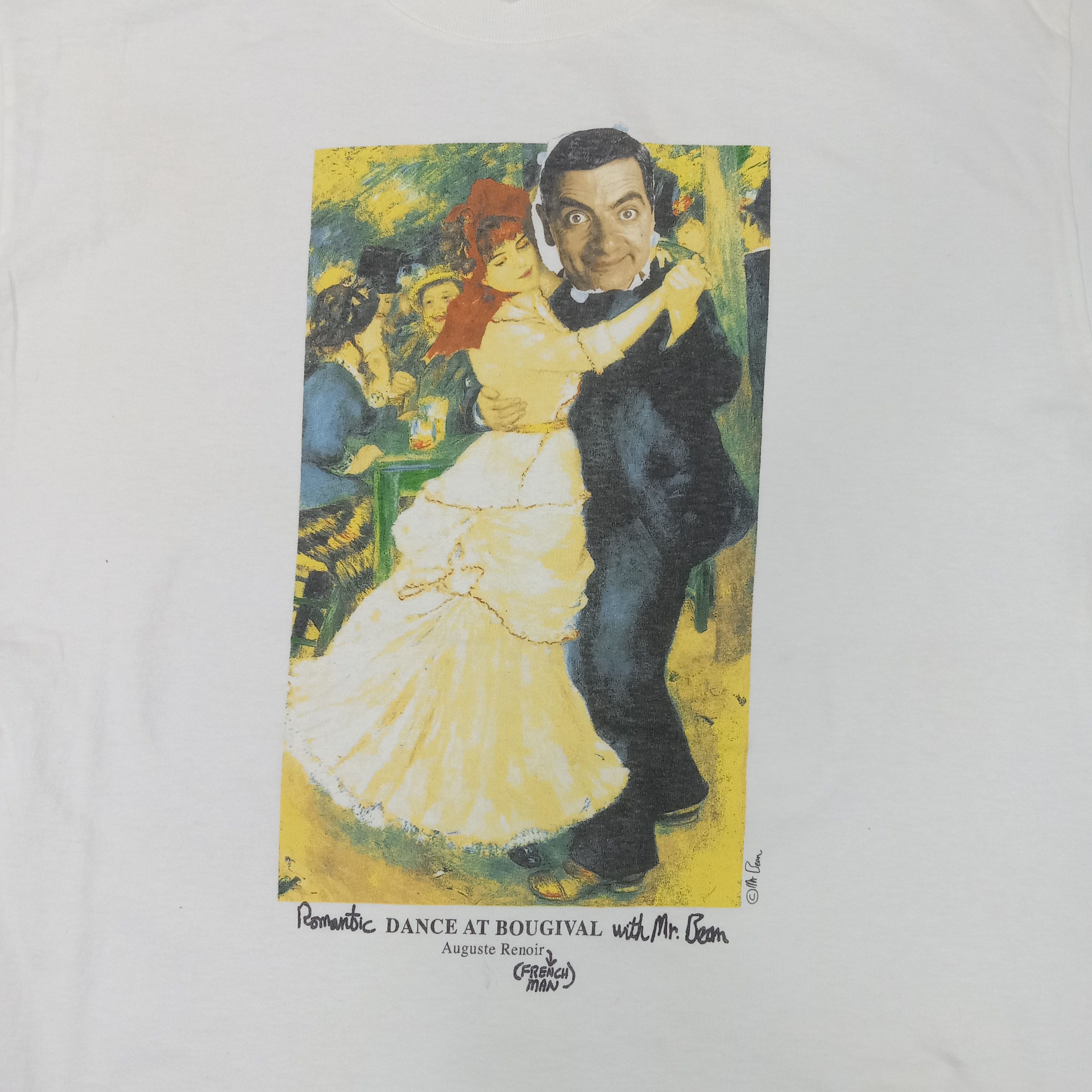 Vintage Vintage 90's MR. BEAN Dance At Bougival Parody Art Tshirt Size US L / EU 52-54 / 3 - 2 Thumbnail