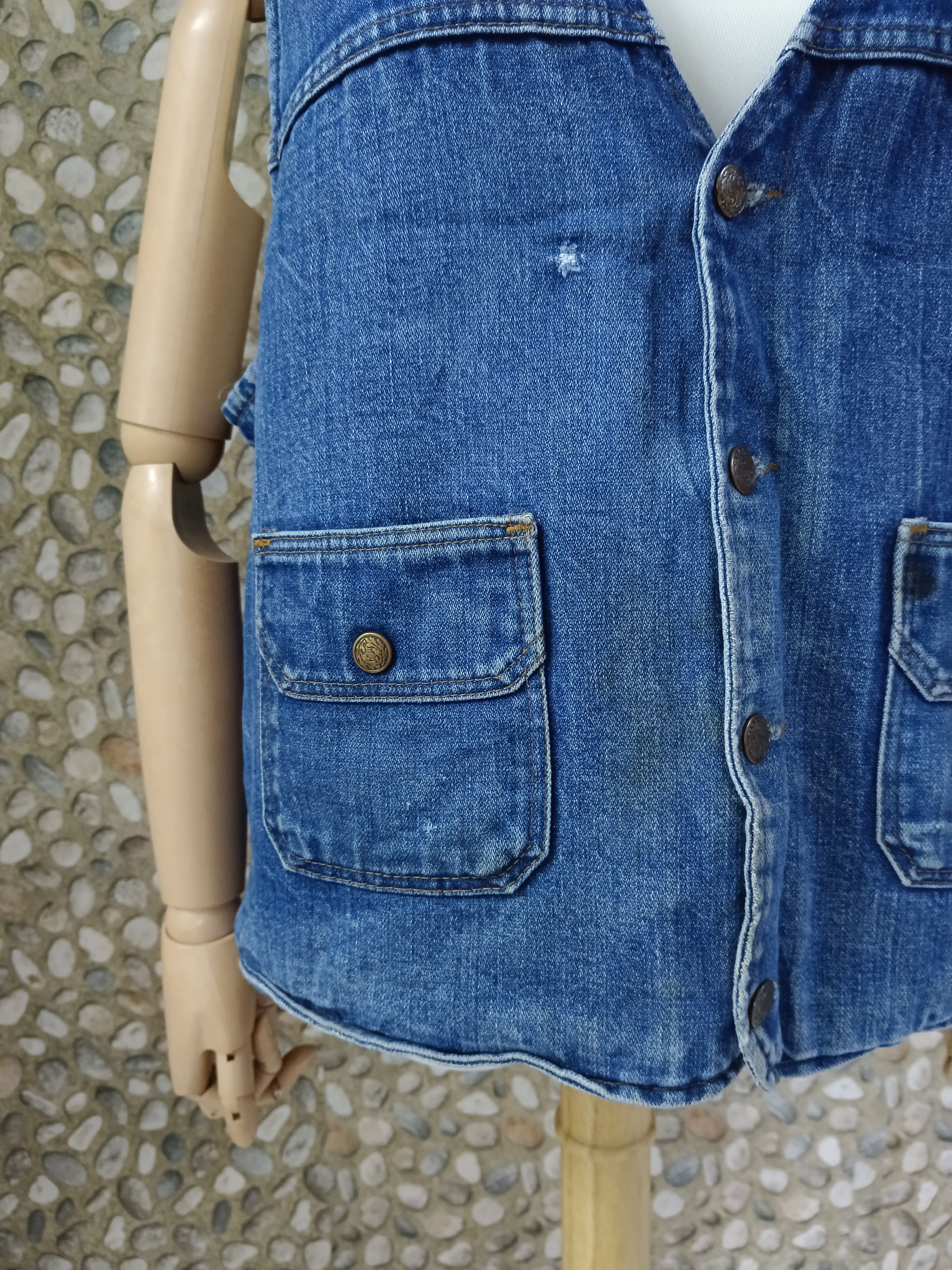 Vintage VINTAGE 80s BIG BEN SHERPA VEST DENIM Size US L / EU 52-54 / 3 - 6 Thumbnail