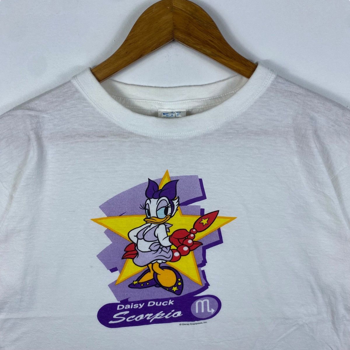 Disney Vintage 90's DAISY DUCK Scorpio Graphic Sega Promo Tee Shirt Size US M / EU 48-50 / 2 - 2 Thumbnail