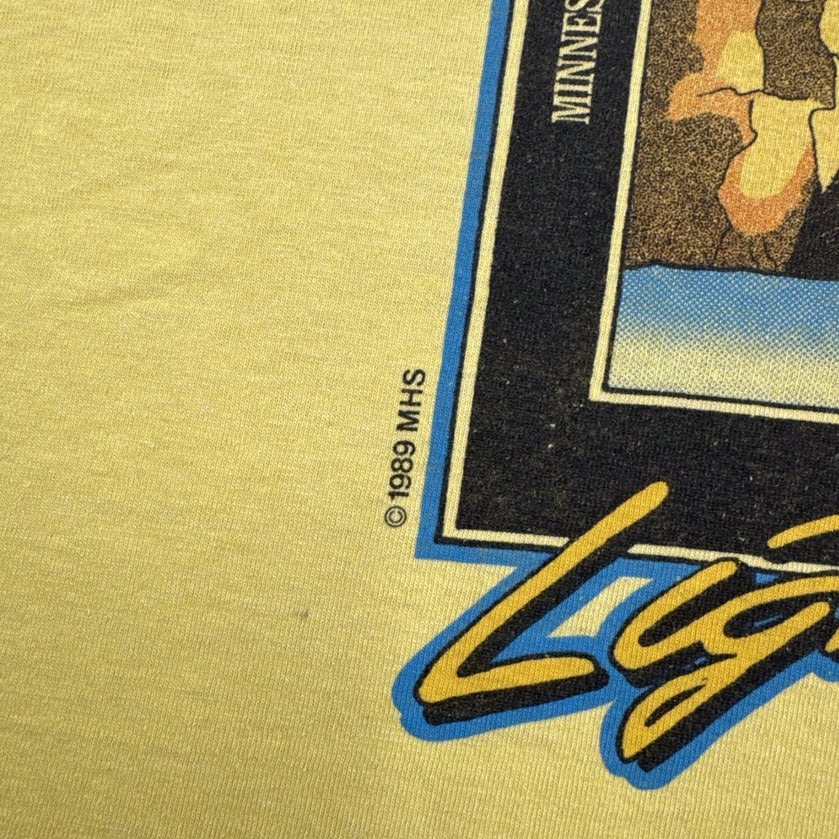 Fruit Of The Loom VINTAGE Fruit of the Loom Shirt Mens L Yellow 90s Single Stitch T-Shirt Size US L / EU 52-54 / 3 - 3 Thumbnail