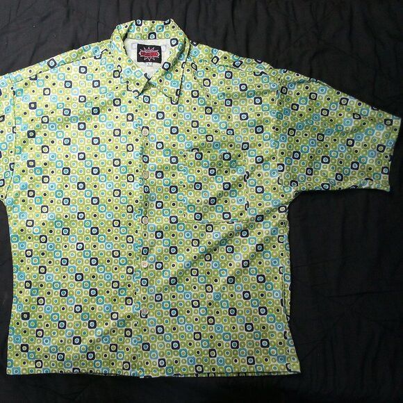 Vintage Vintage Dots Tiles MCM Polyester Disco Shirt Size US L / EU 52-54 / 3 - 4 Thumbnail