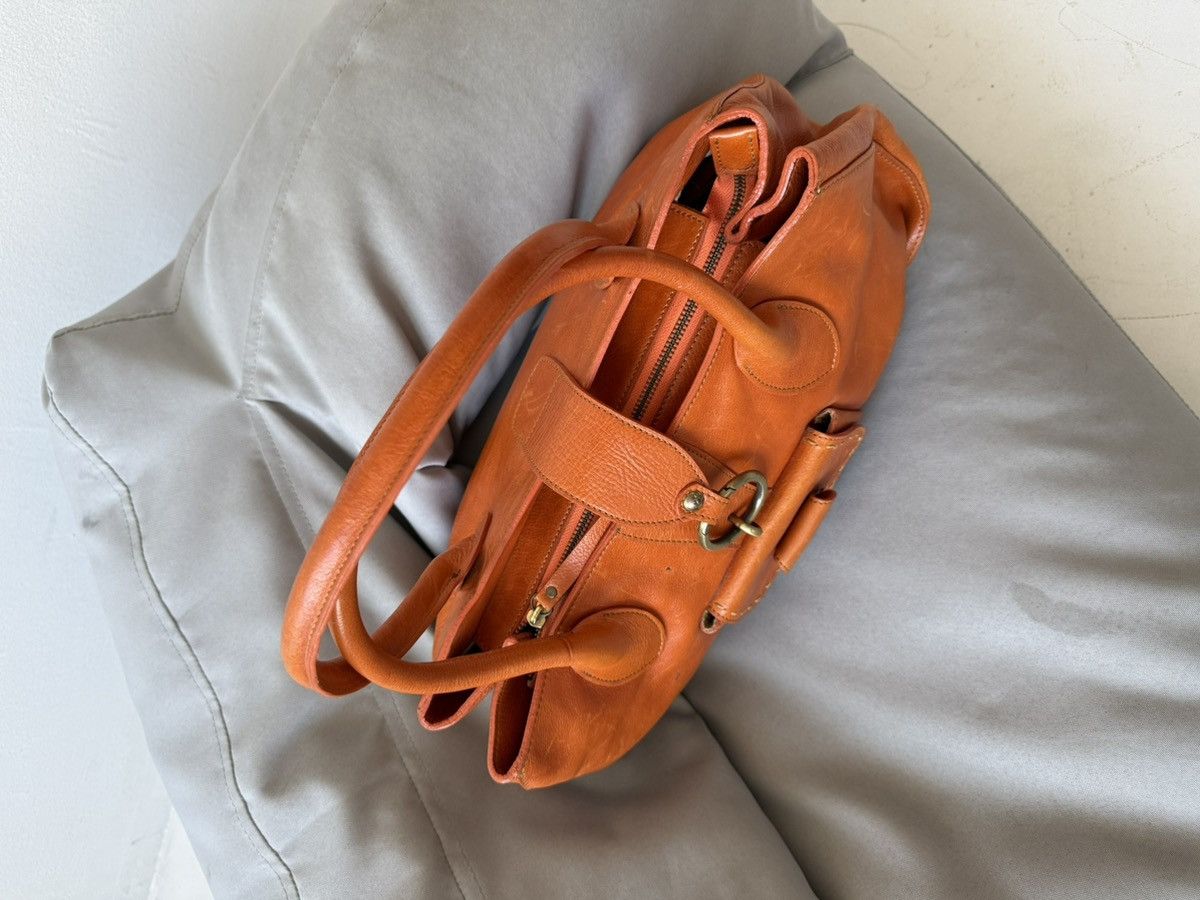 Tod’s Orange Leather Satchel Tote Handbag