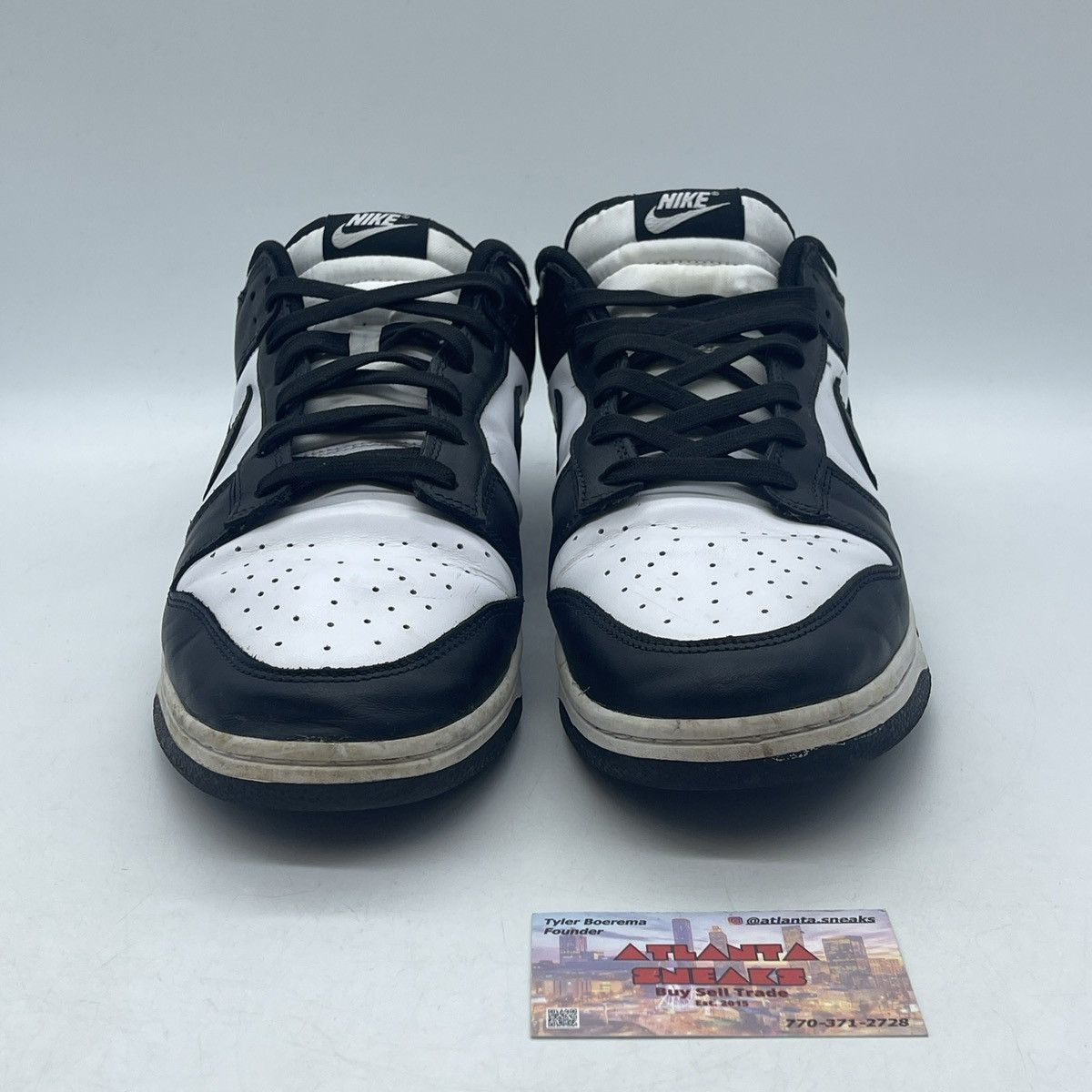 Nike Dunk low black white Size US 13 / EU 46 - 2 Thumbnail