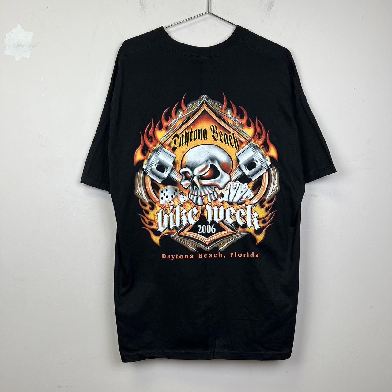 Designer 2006 Daytona Beach Bike Week T-Shirt - Black Skull Design Size US XL / EU 56 / 4 - 1 Thumbnail