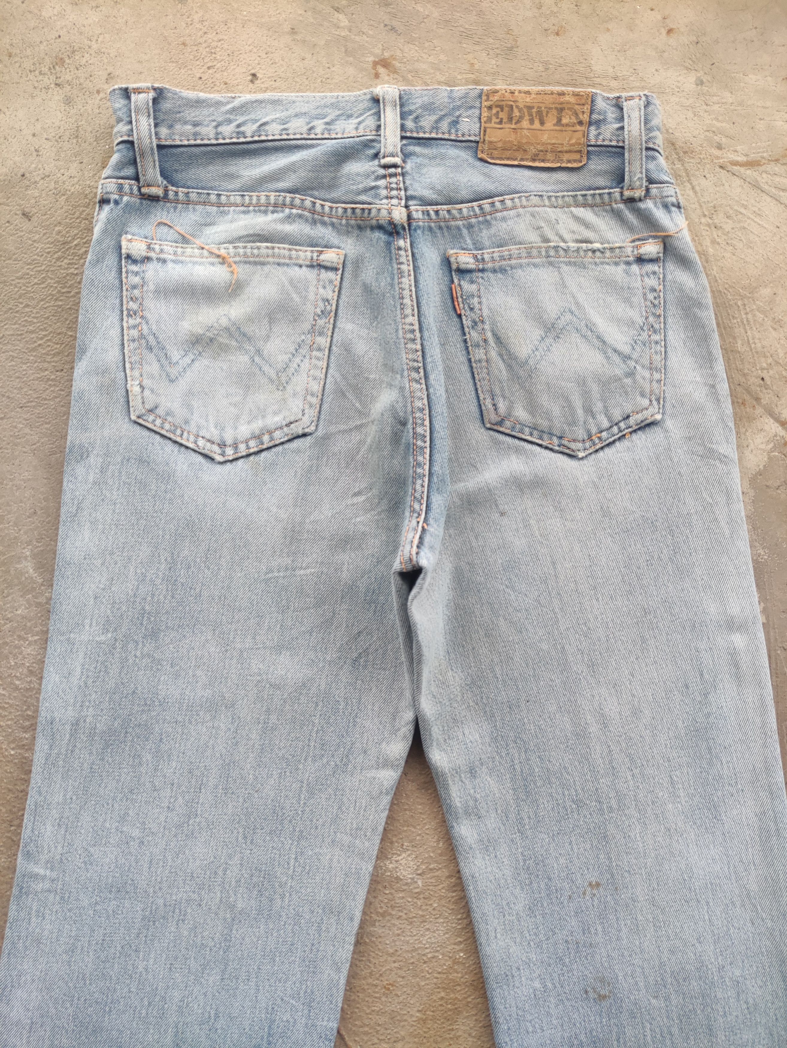 Edwin Vintage Edwin Japan Jean Distressed Faded Denim Size US 30 / EU 46 - 10 Thumbnail