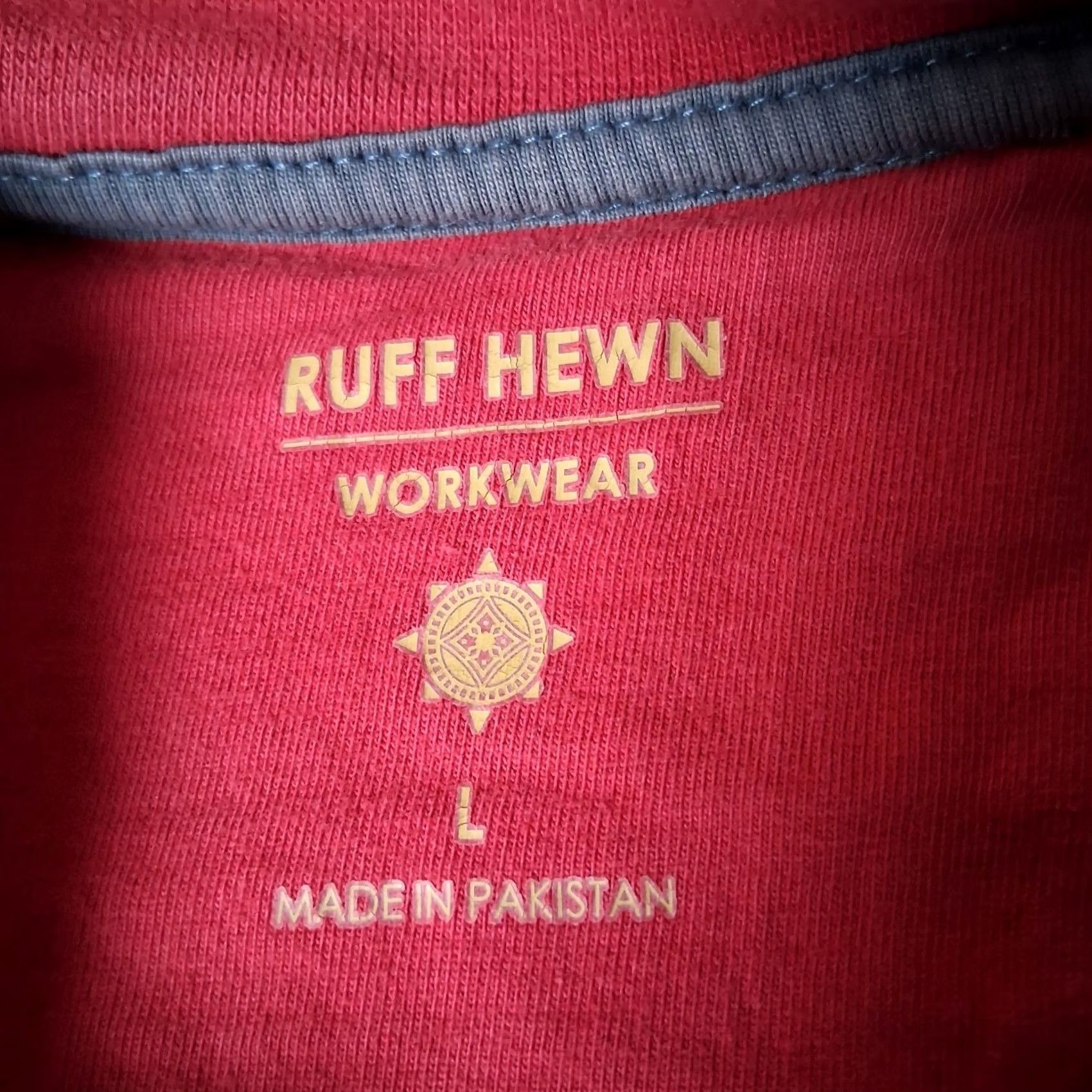Vintage Ruff Hewn Henley Shirt Men L Rust Orange Pocket Work Shirt Long Sleeve Button-Up Knit Cotton Size US L / EU 52-54 / 3 - 6 Thumbnail