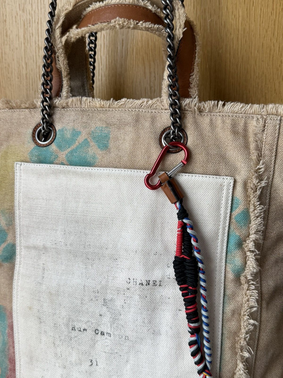 Chanel 2014 Chanel Beige Graffiti Art School Tote Bag Size ONE SIZE - 7 Thumbnail