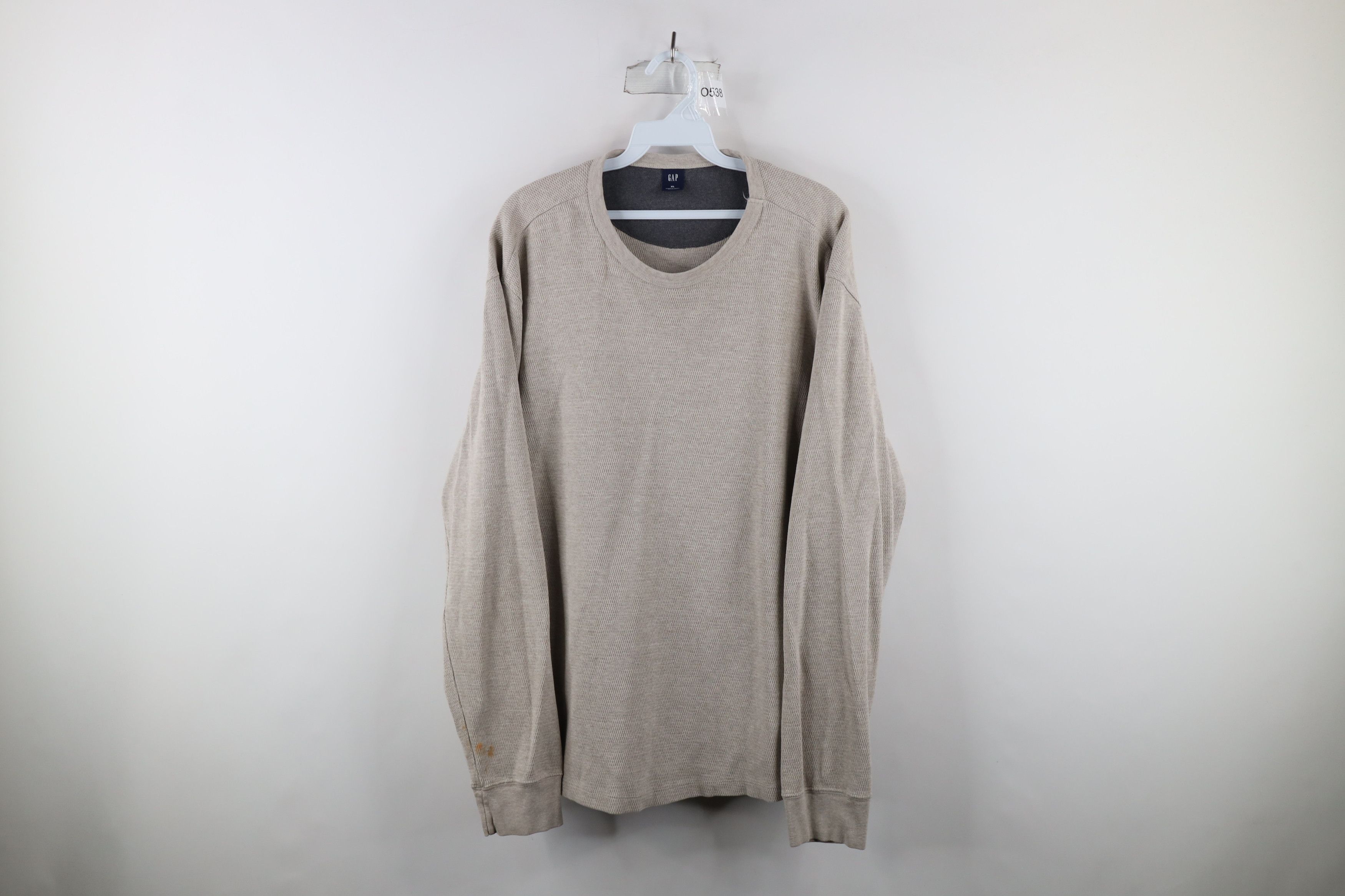 Gap Vintage Gap Heavyweight Thermal Waffle Knit T-Shirt Beige Size US XL / EU 56 / 4 - 1 Thumbnail