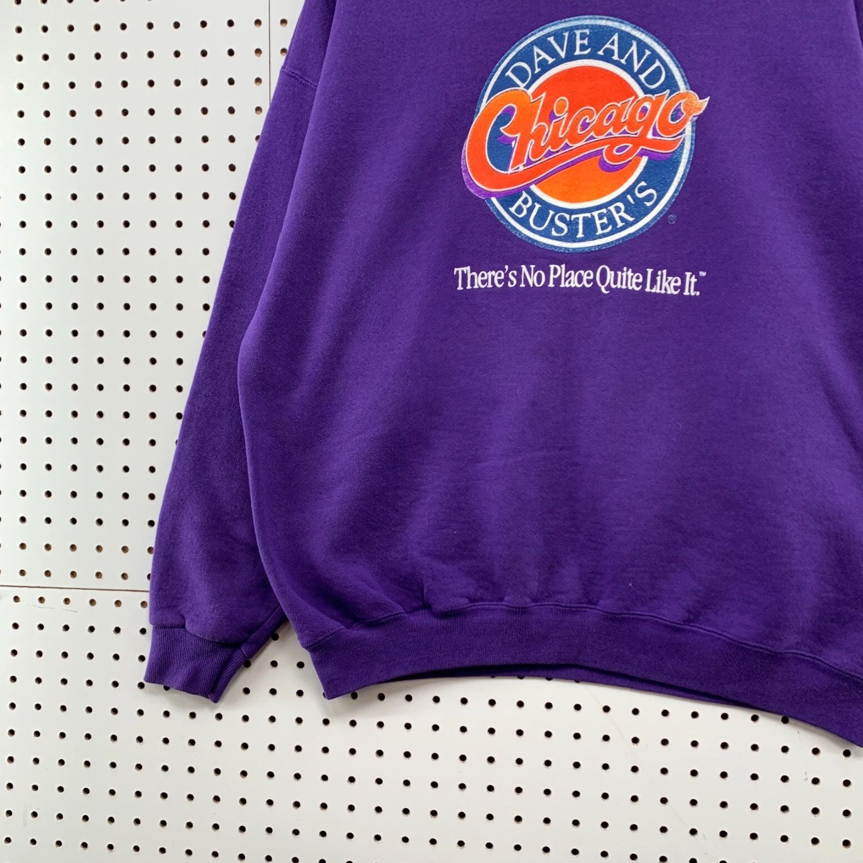 Lee VINTAGE Lee Crewneck Sweatshirt Mens XL Purple 90s USA Dave & Busters Chicago Pullover Size US XL / EU 56 / 4 - 5 Thumbnail