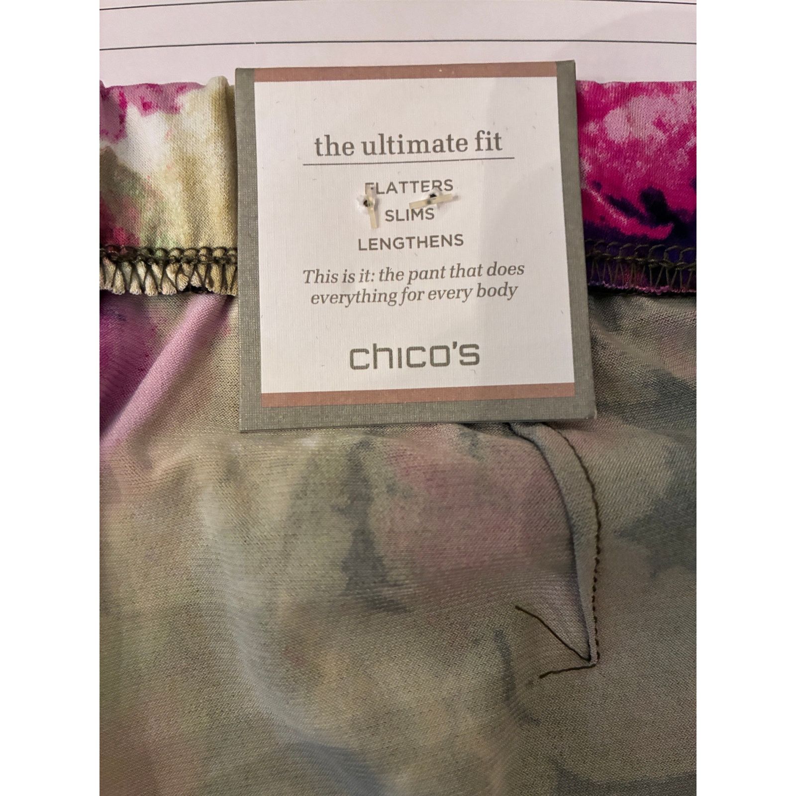 Other NWT Woman's Chico's Floral Wide Leg pants Plus size 3X Size 40" / US 18 - 9 Thumbnail