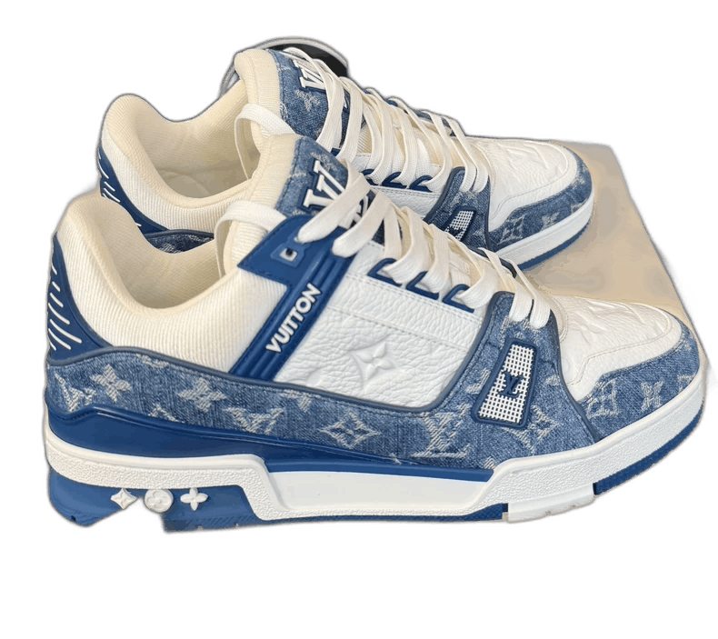 Louis Vuitton Louis Vuitton Blue Denim Trainers Size 43.5 Size US 9.5 / EU 42-43 - 1 Thumbnail