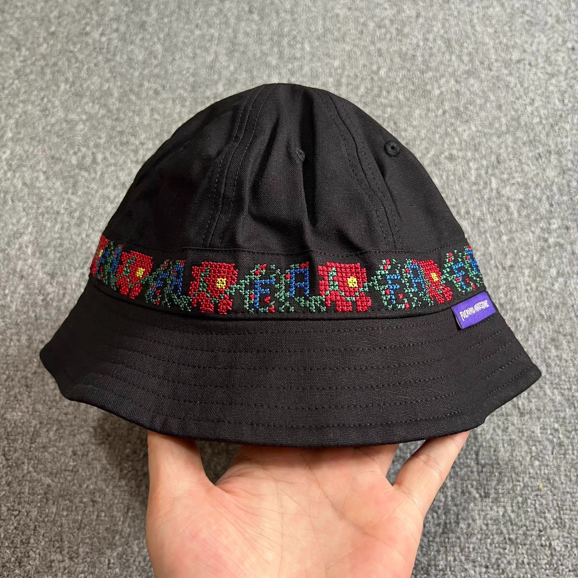 Fucking Awesome Fucking Awesome Cross-Stitch Bucket Hat Q7 Size ONE SIZE - 1 Thumbnail