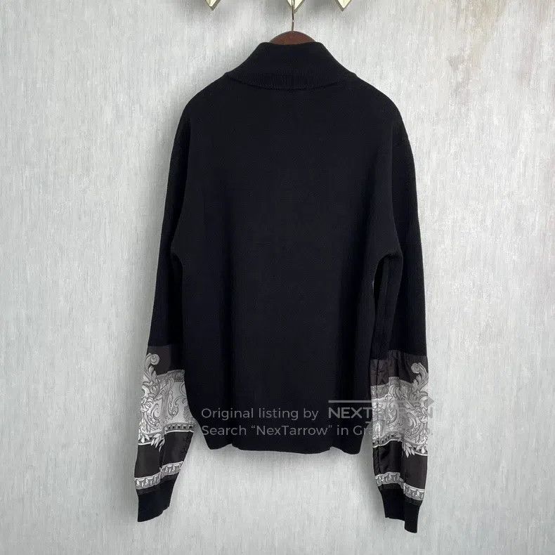 Versace Versace Baroque patterned wool cardigan coat Size US L / EU 52-54 / 3 - 2 Thumbnail