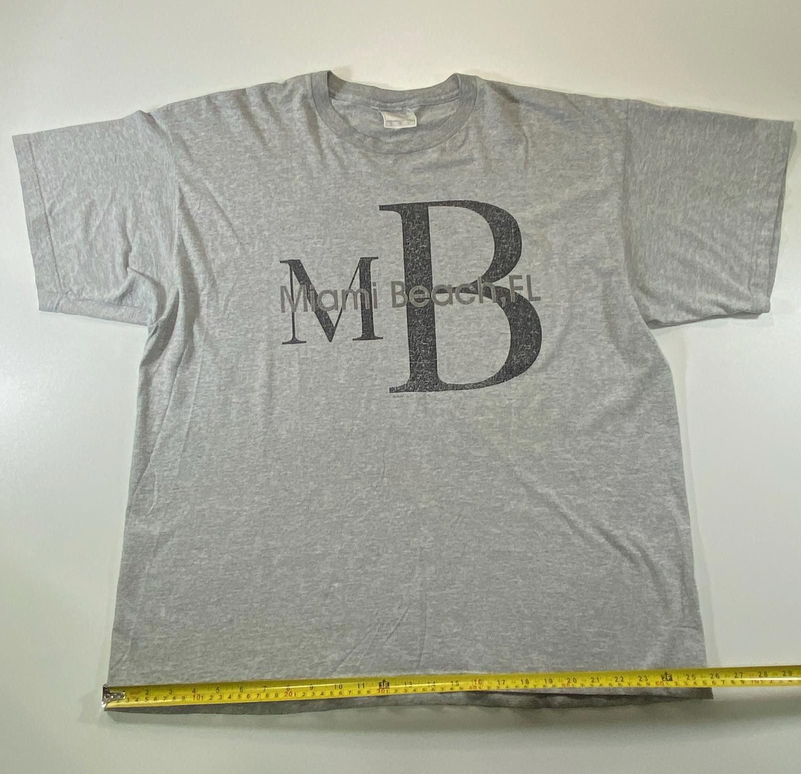 Unknown London Vintage Miami Beach FL Graphic Grey T-Shirt Size US XL / EU 56 / 4 - 3 Thumbnail