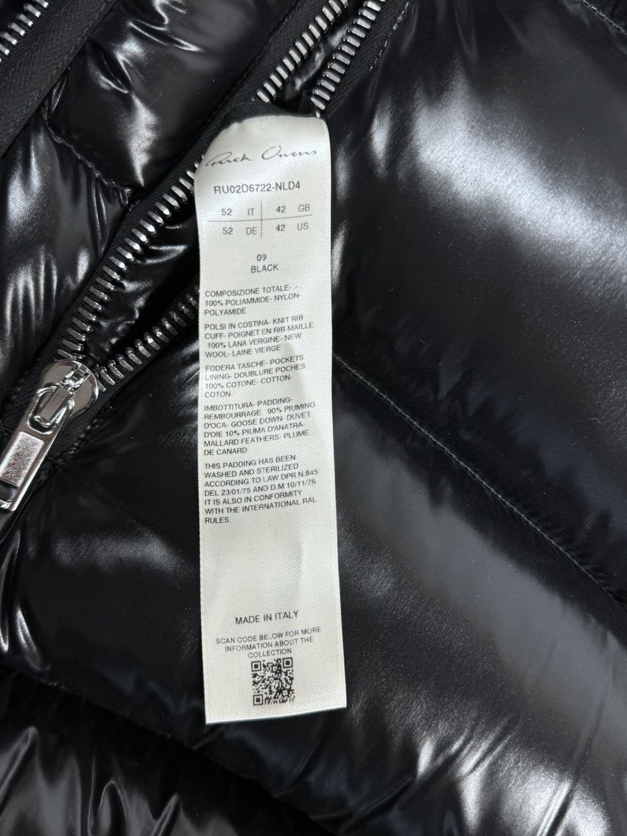 Rick Owens PORTERVILLE PUFFER JACKET WITH A FULL ZIP DETAIL Size US XL / EU 56 / 4 - 6 Thumbnail