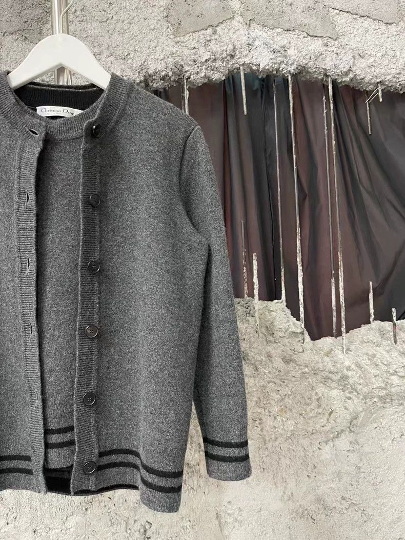 Dior Gray Wool Cardigan Two-2505