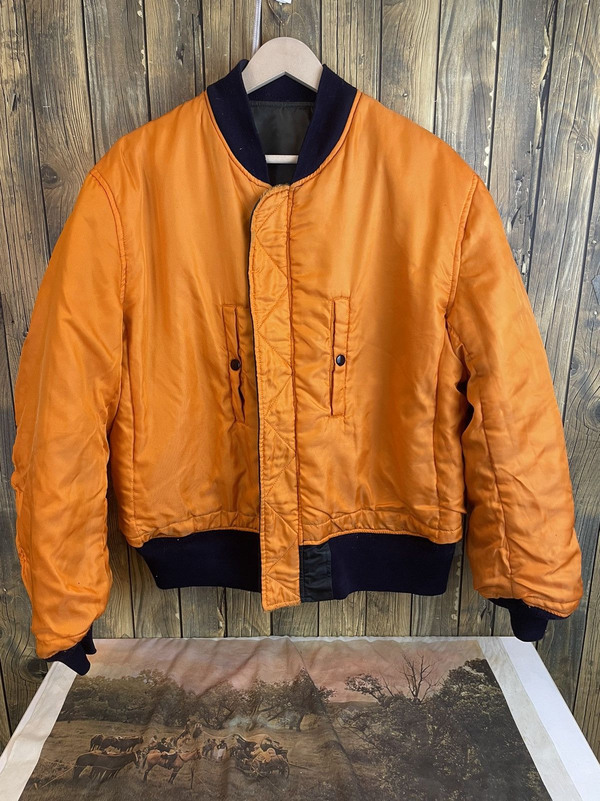 Vintage Flying man reversible bomber jacket Size US L / EU 52-54 / 3 - 2 Thumbnail