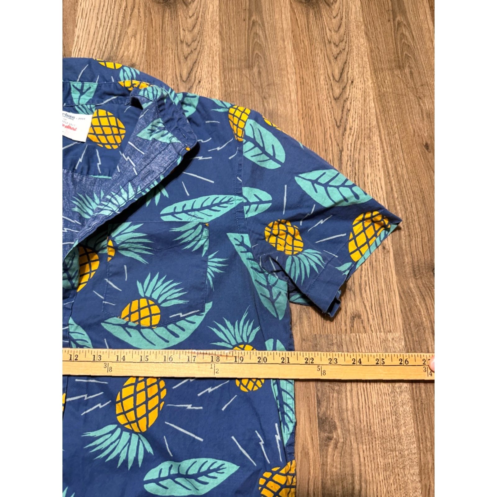 Vintage Urban Pipeline Shirt Men's Medium Blue Green Yellow Button Up Pineapples Size US M / EU 48-50 / 2 - 6 Thumbnail