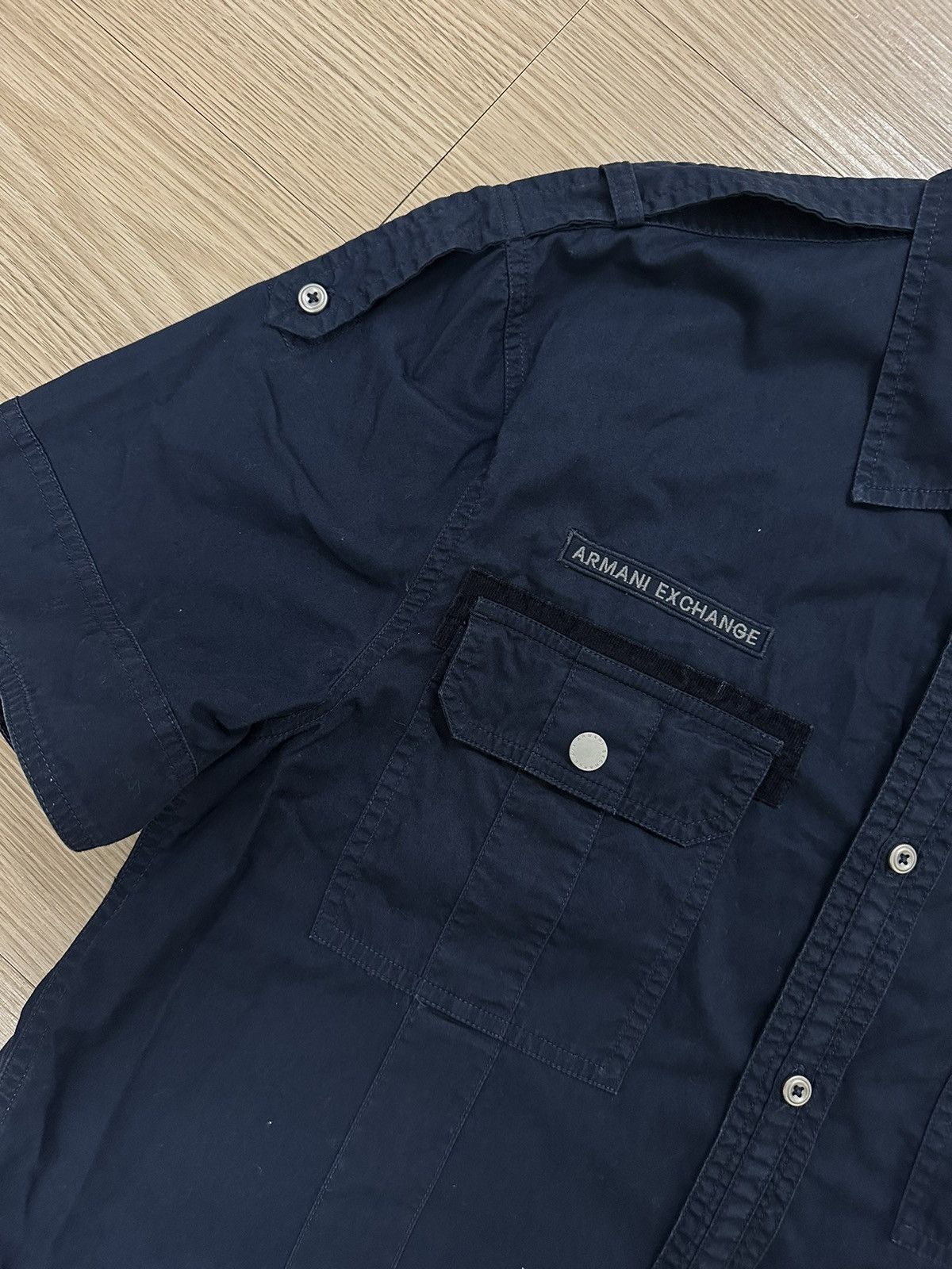 Armani Exchange × Beauty Beast Rare And Beautiful Armani Exchange Double Pocket Work Shirt Size US XL / EU 56 / 4 - 4 Thumbnail