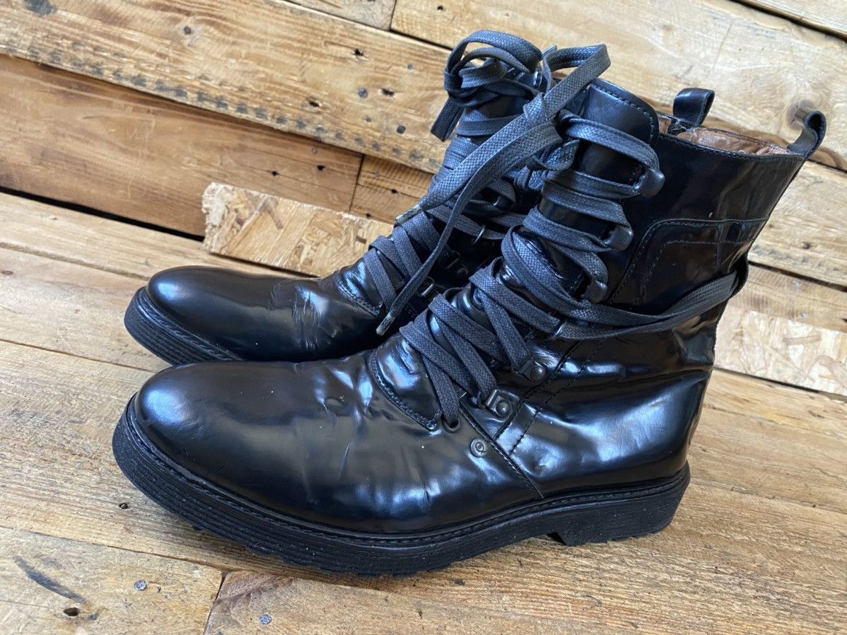 Alexander McQueen × Designer Alexander mc queen black patent leather lace boots sz41 Size US 8 / EU 41 - 4 Thumbnail
