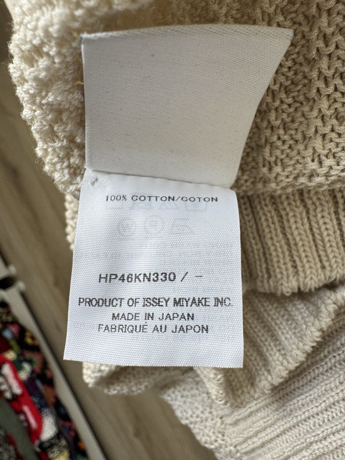 Homme Plisse Issey Miyake Homme Plissé Issey Miyake Ivory Knit Sweater One Size OSFA Size US M / EU 48-50 / 2 - 5 Thumbnail