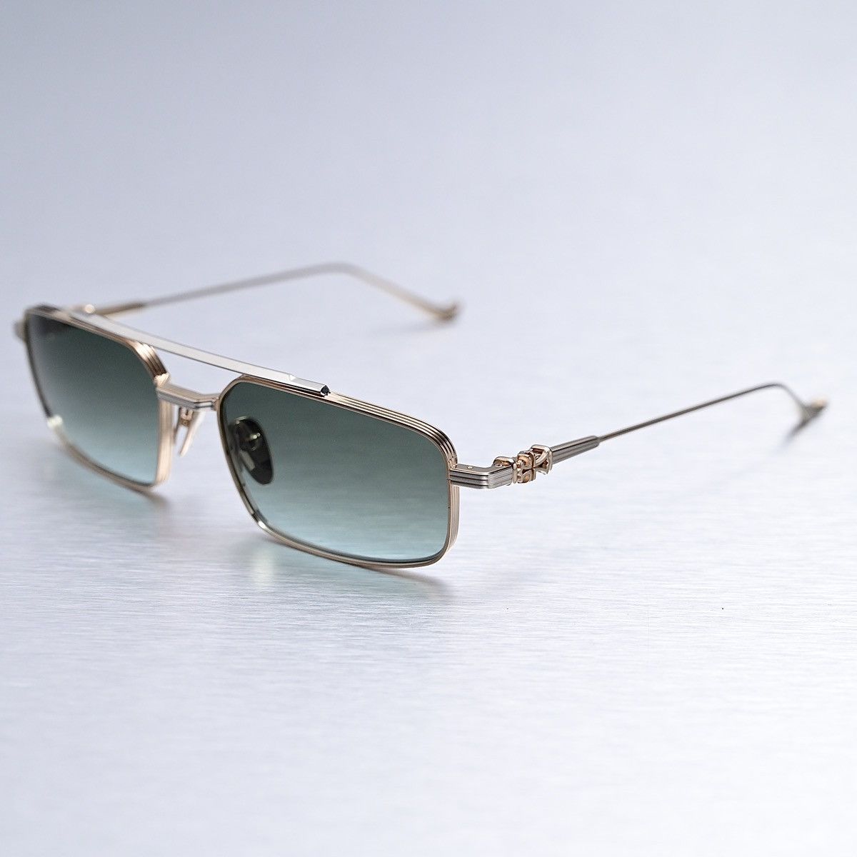 Chrome Hearts CHROME HEARTS LICK'N GOLD PLATED - SHINY SILVER SUNGLASSES Size ONE SIZE - 2 Thumbnail