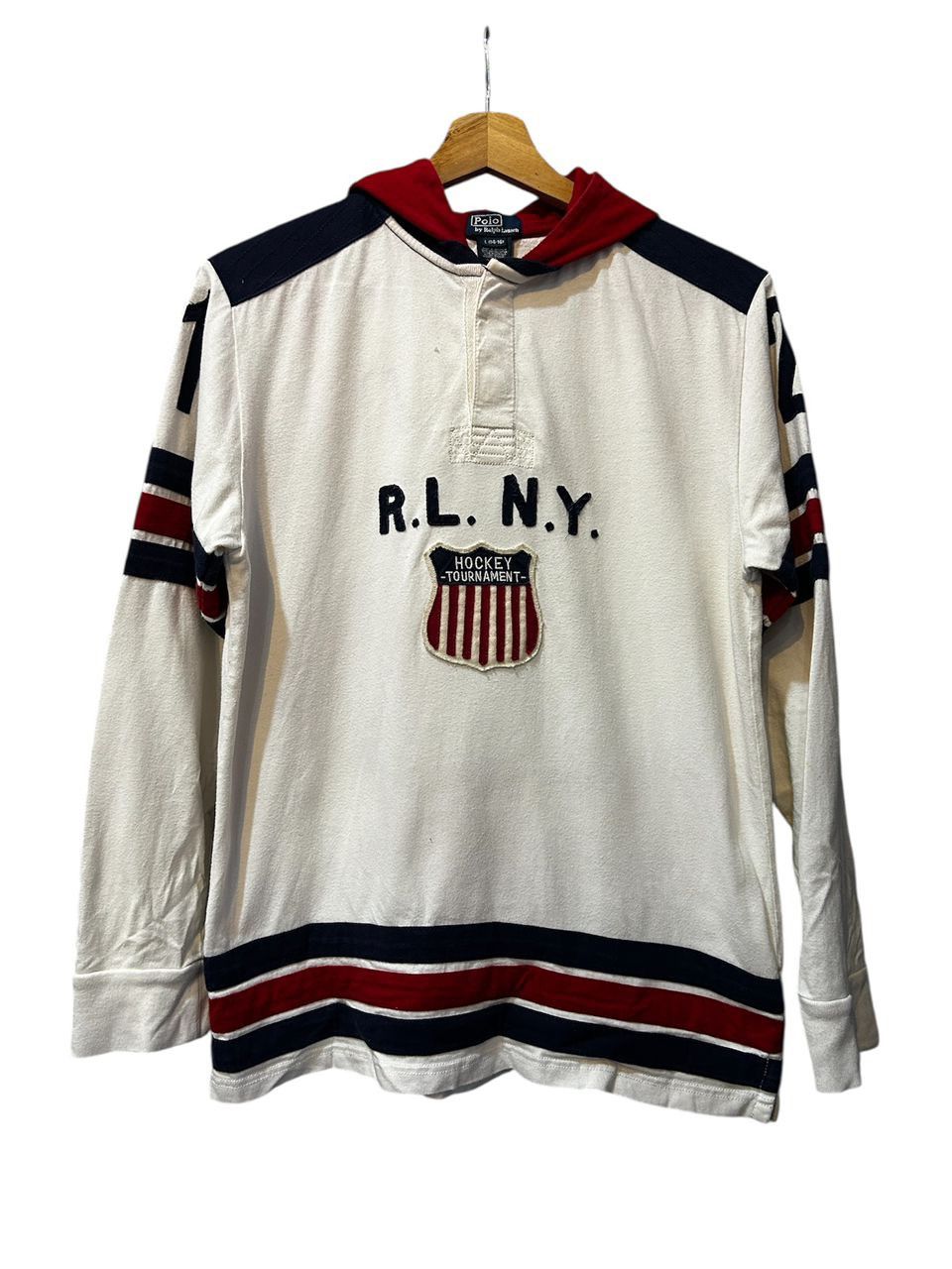 Polo Ralph Lauren 1934 Olympic Lake Placid Ralph Lauren Vintage Henley Hockey Size US L / EU 52-54 / 3 - 1 Thumbnail