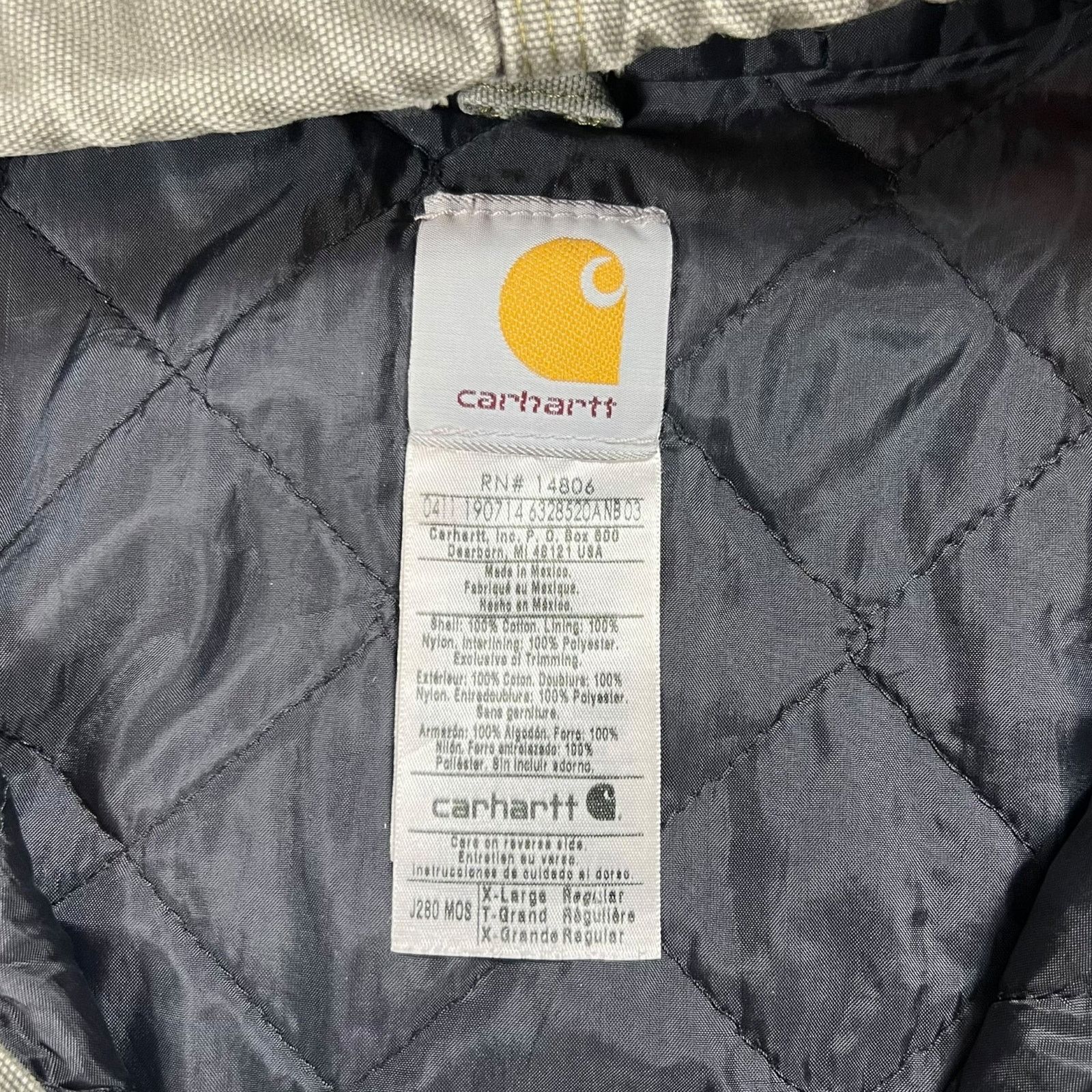 Carhartt × Vintage Vintage Y2K Carhartt J280 MOS faded green hooded work jacket Size US XL / EU 56 / 4 - 6 Thumbnail