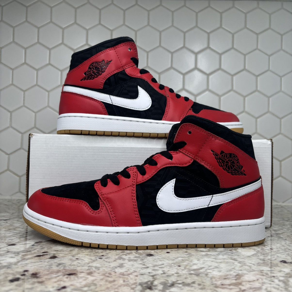 Jordan Brand Size 10-Jordan 1 Mid SE Christmas LIGHTLY WORN W BOX Size US 10 / EU 43 - 1 Thumbnail