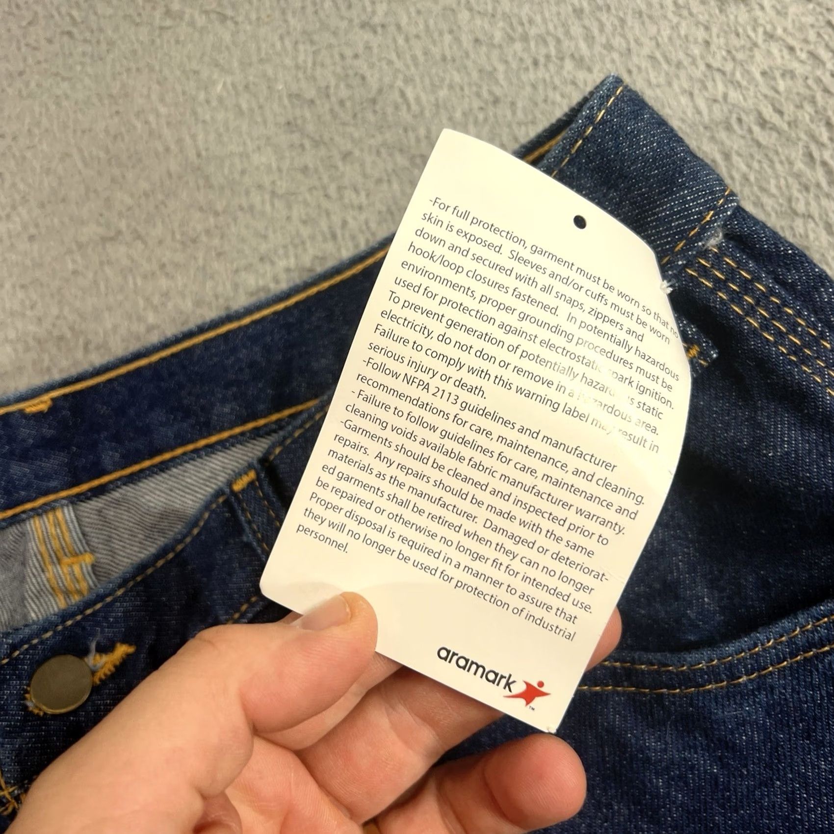 Vintage Aramark FR Flame Resistant SteelGuard Jeans Work Pants 38x32 Size US 38 / EU 54 - 4 Thumbnail