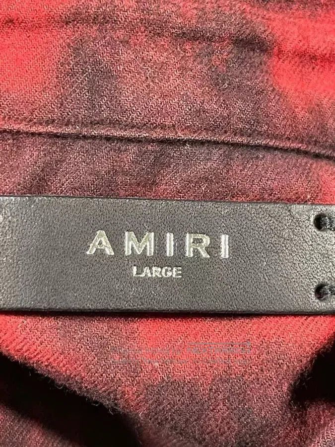 Amiri amiri bleached flannel shirt in red. Size US L / EU 52-54 / 3 - 6 Thumbnail