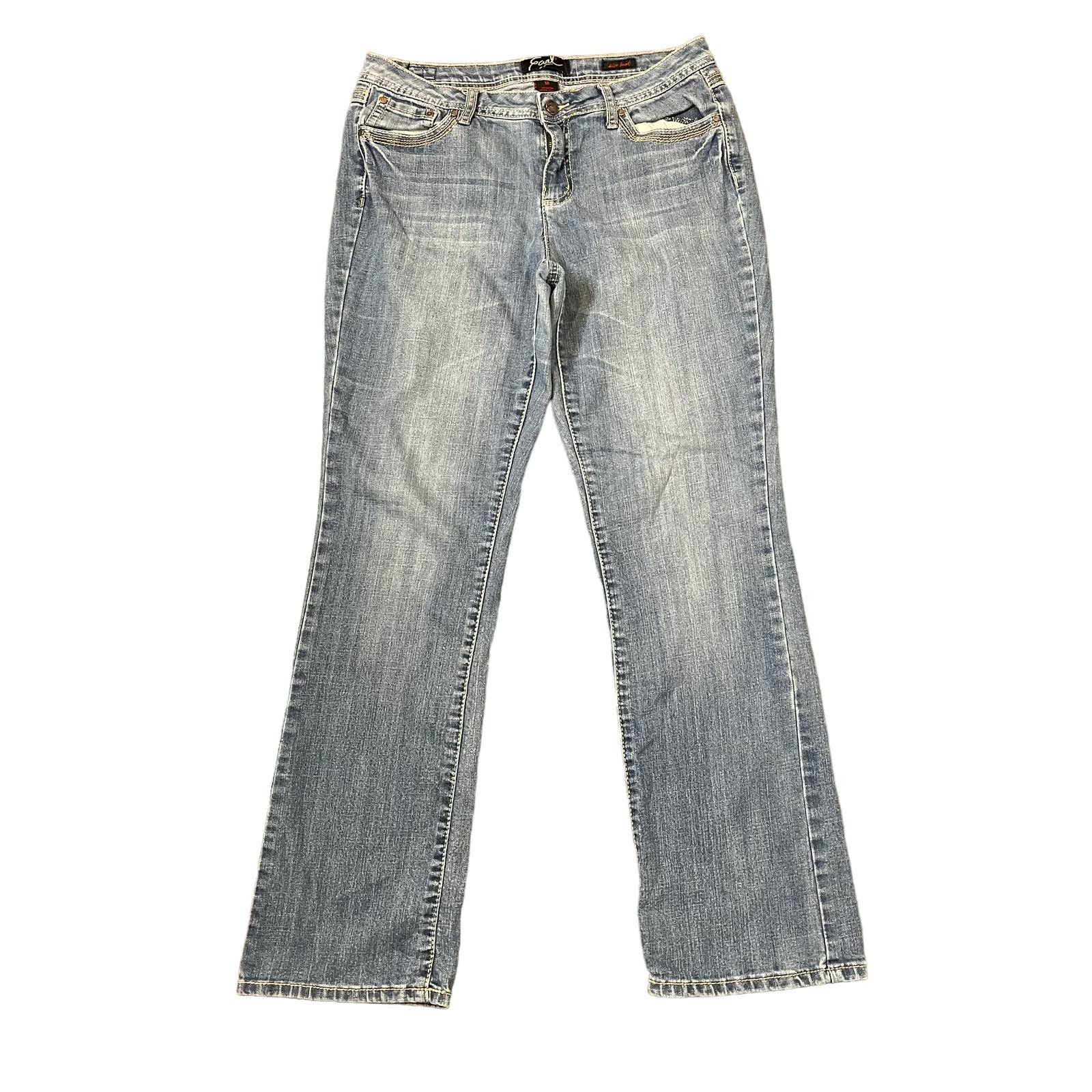 Earl Jeans Embellished Rhinestones Stretch Slim Boot Cut Size 6 Women Denim  Pant