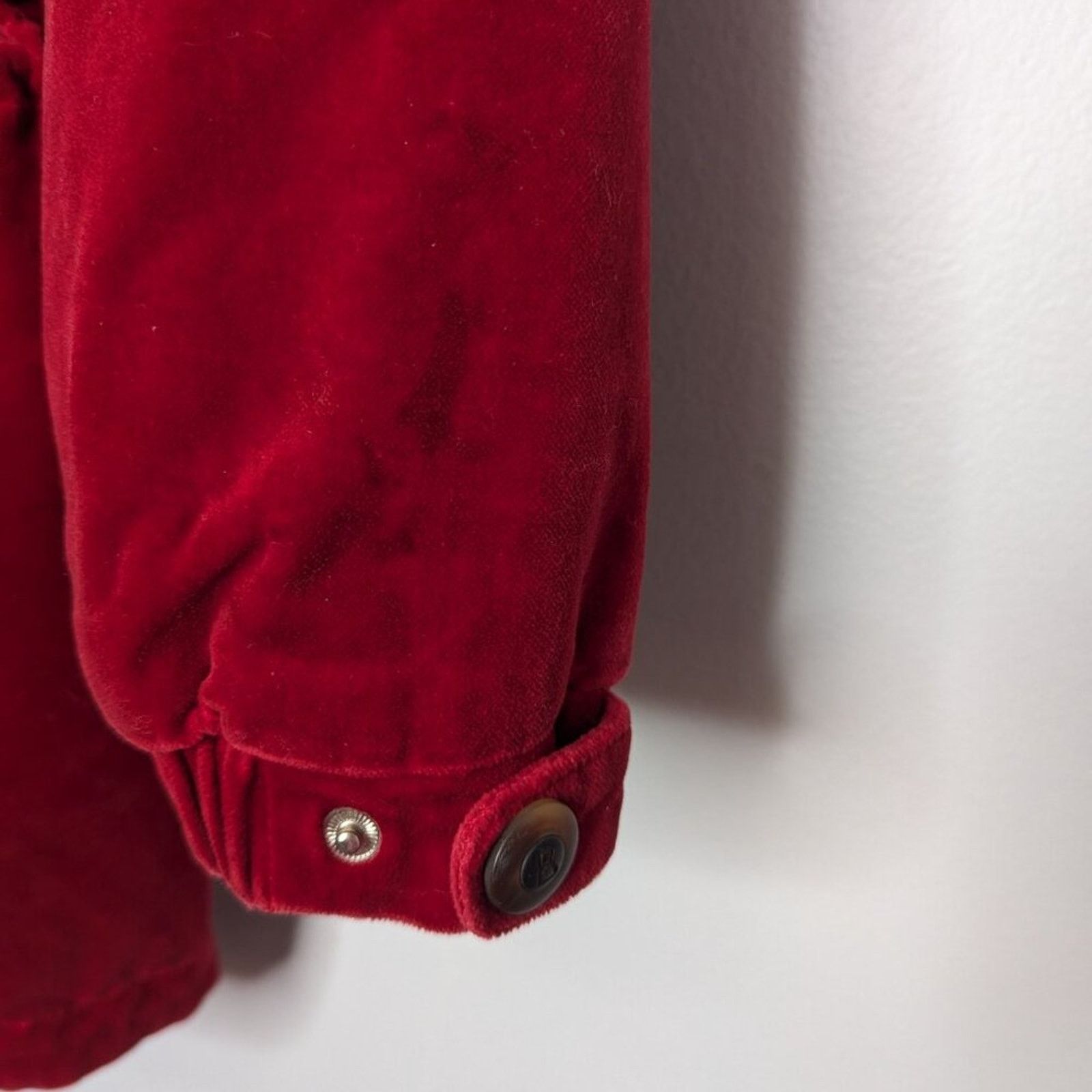 Bogner Bogner Red Velvet Long Sleeve Hooded Zip Up Jacket Pockets Size M / US 6-8 / IT 42-44 - 8 Thumbnail