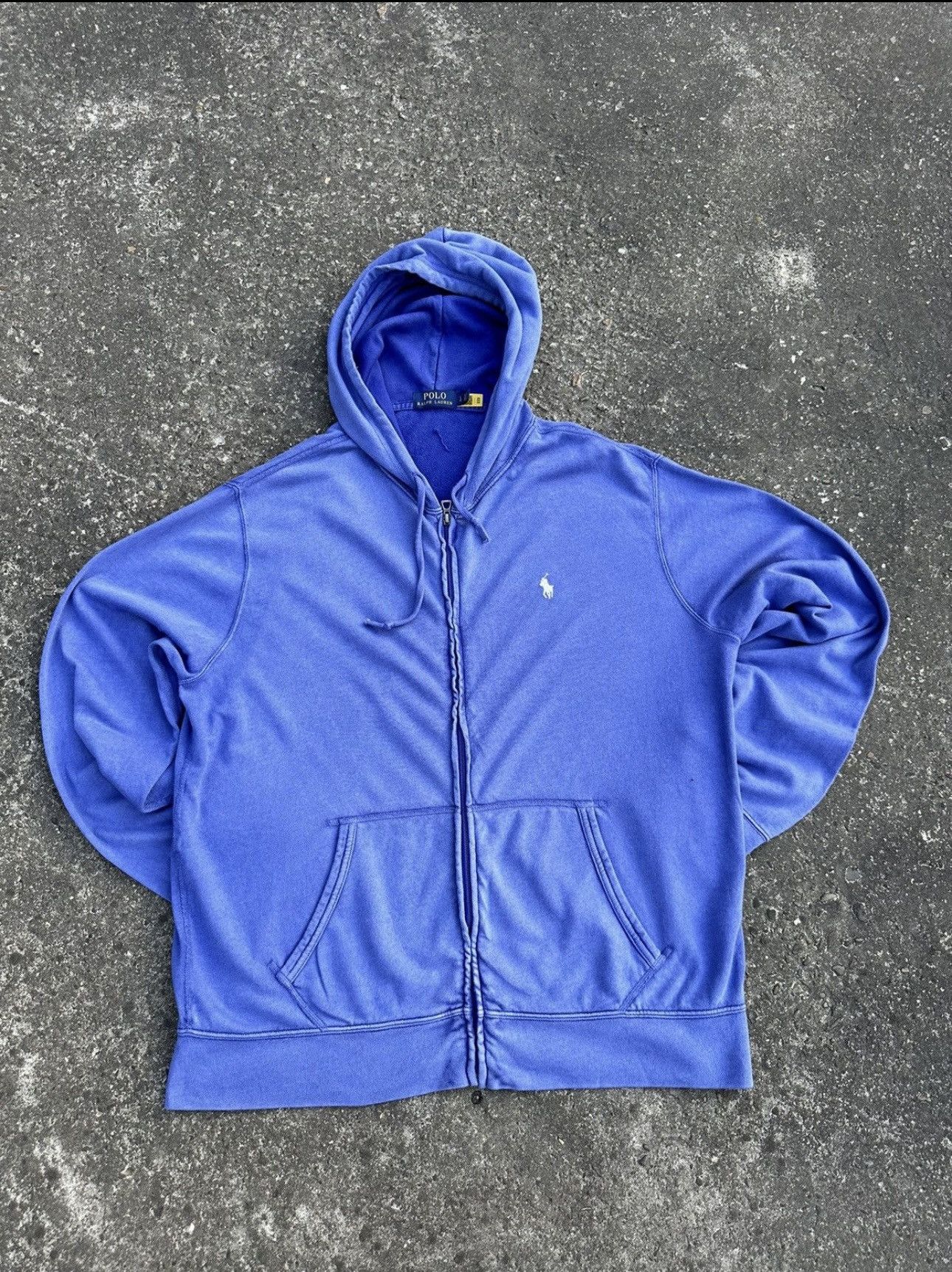 Polo Ralph Lauren Vintage Polo Ralph Lauren Zip Hoodie Blue Size US L / EU 52-54 / 3 - 1 Thumbnail