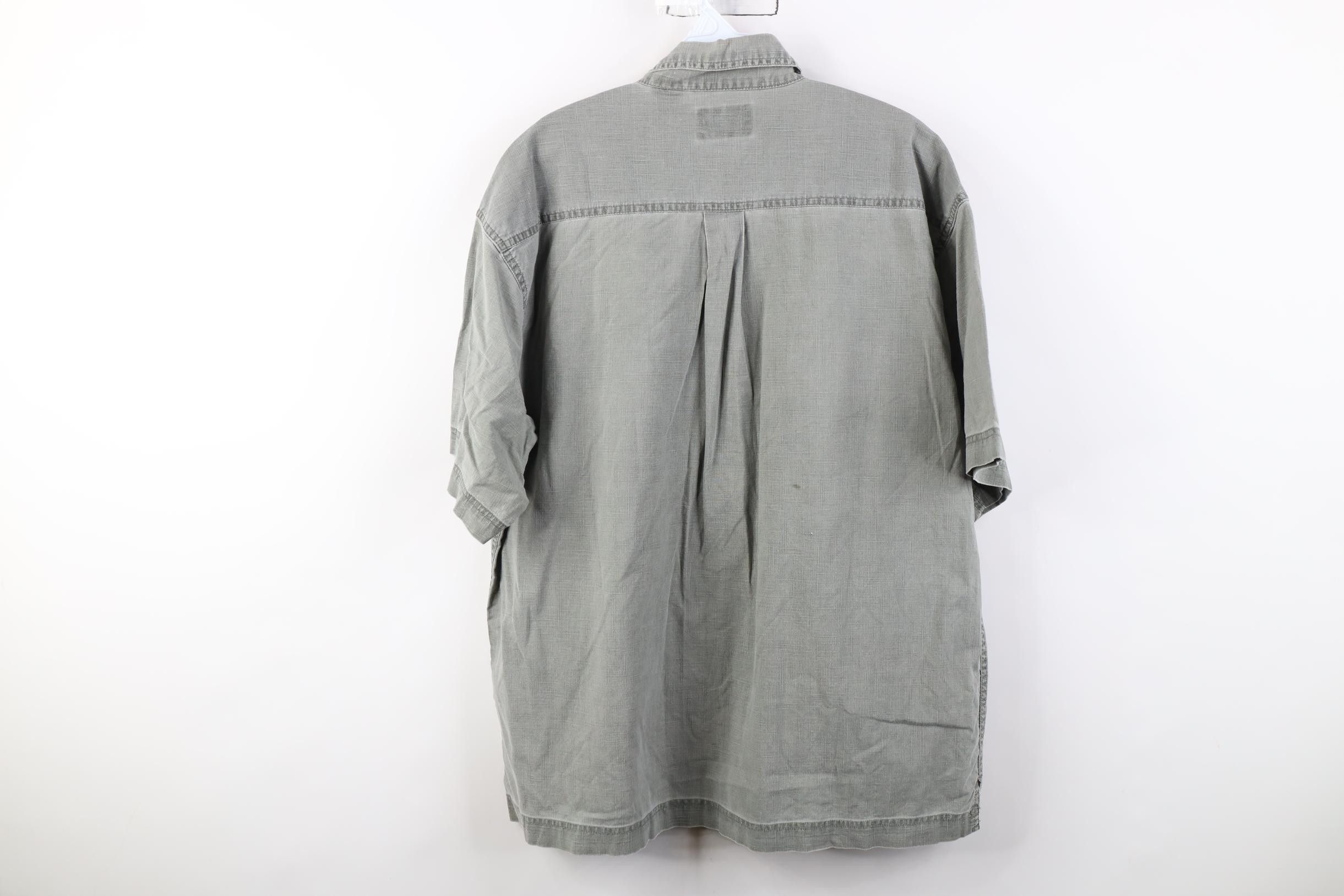 Vintage Vintage 90s Streetwear Stonewash Short Sleeve Collared Shirt Size US L / EU 52-54 / 3 - 10 Thumbnail