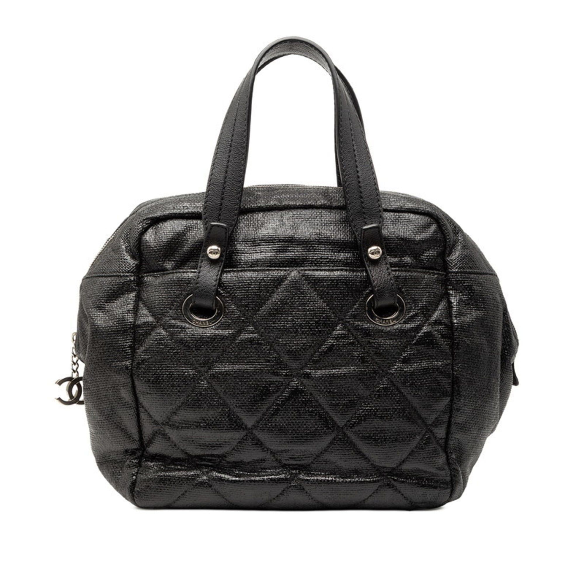 Chanel CHANEL Coco Mark Paris-Biarritz Handbag Black Women's Size ONE SIZE - 1 Thumbnail