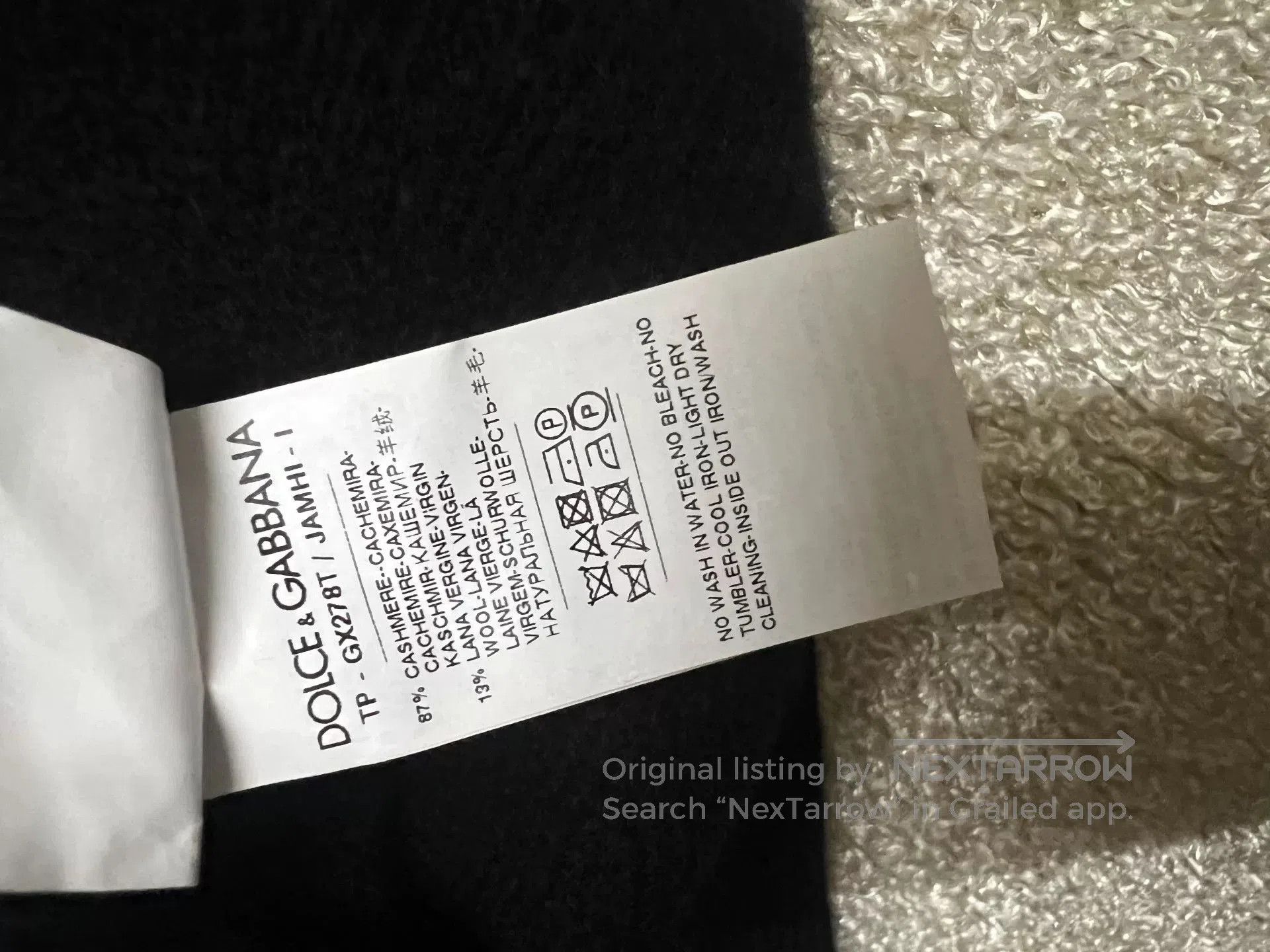 Dolce & Gabbana Dolce & Gabbana Men's Cashmere Sweater. Size US M / EU 48-50 / 2 - 6 Thumbnail