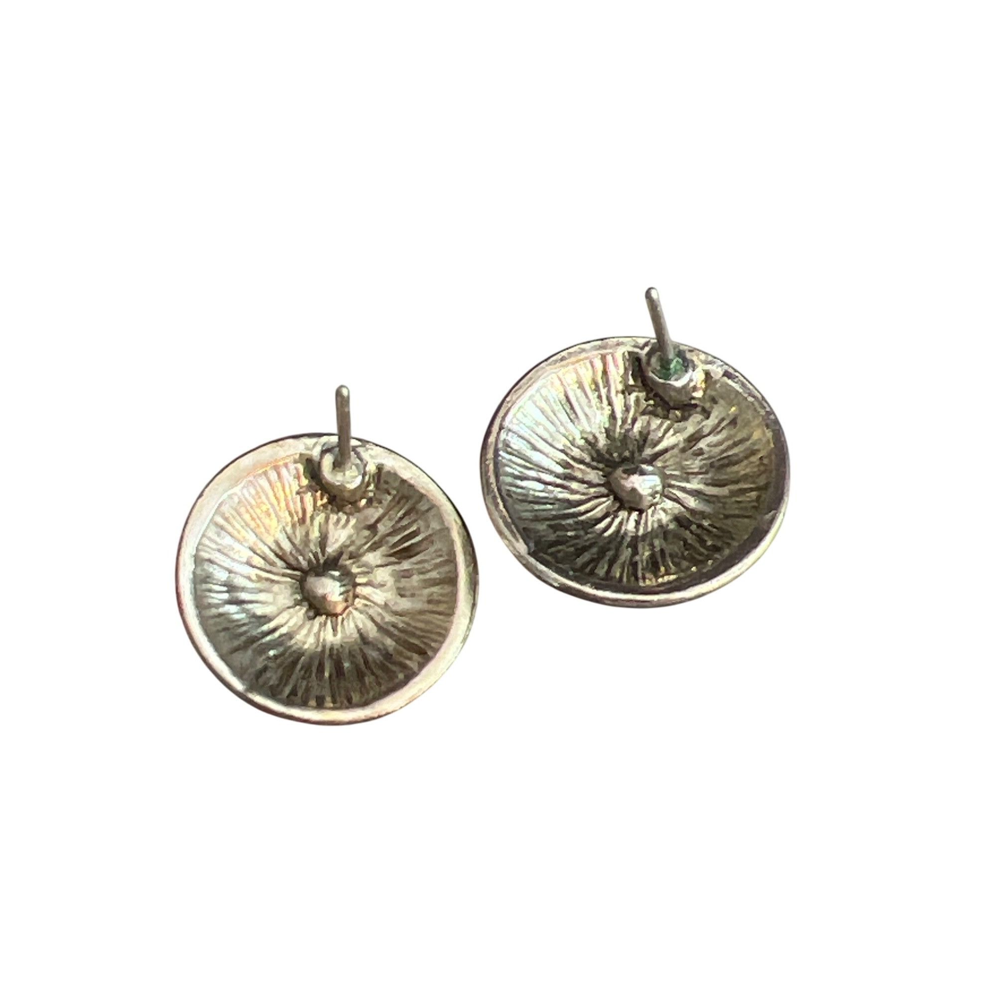 Other Vintage Round Stud Earrings Clear Rhinestone Center Intricat Size ONE SIZE - 4 Thumbnail