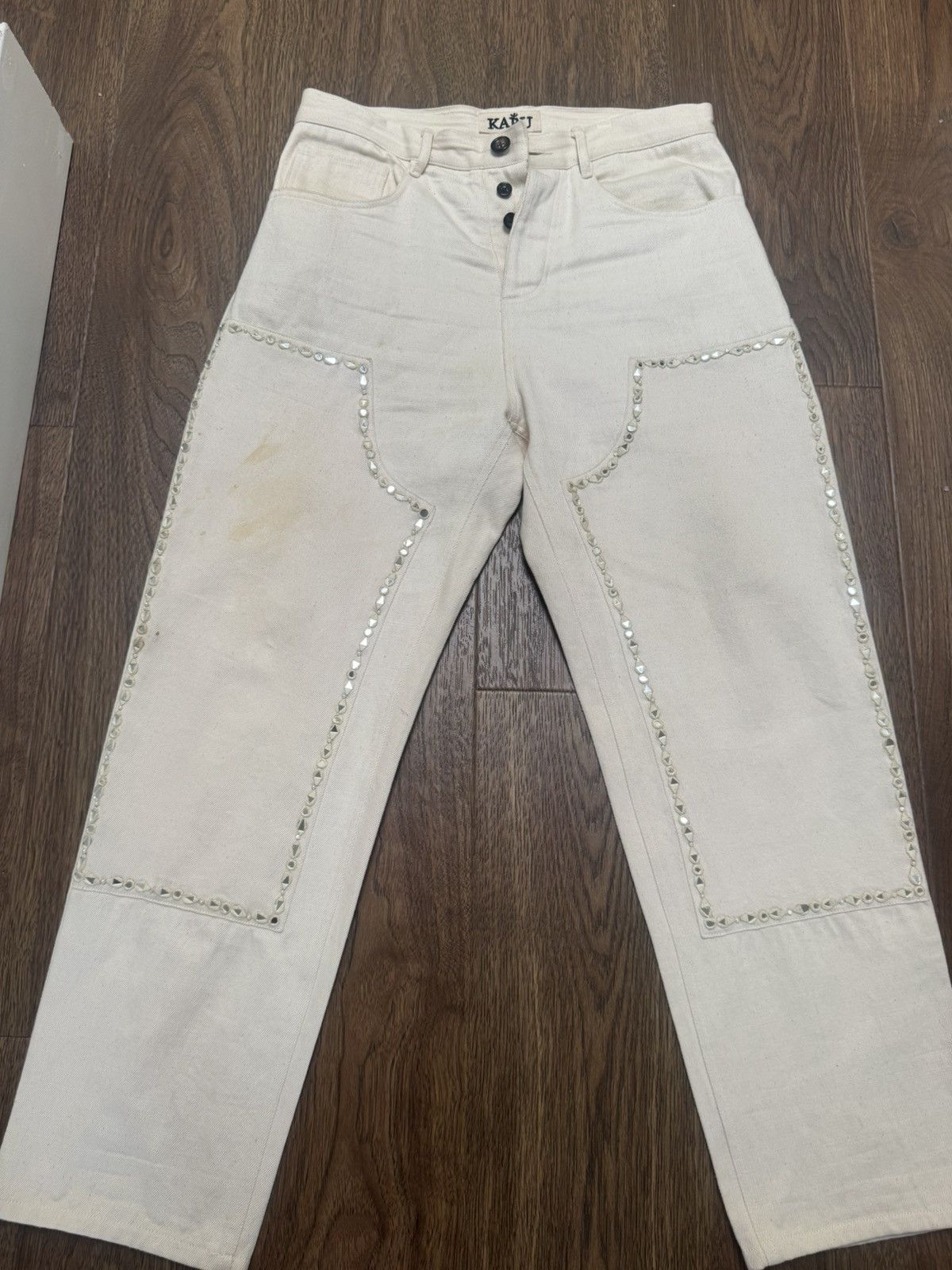 Kartik Research Kartik Research Mirror Double Knee Carpenter Pants Size US 32 / EU 48 - 1 Thumbnail