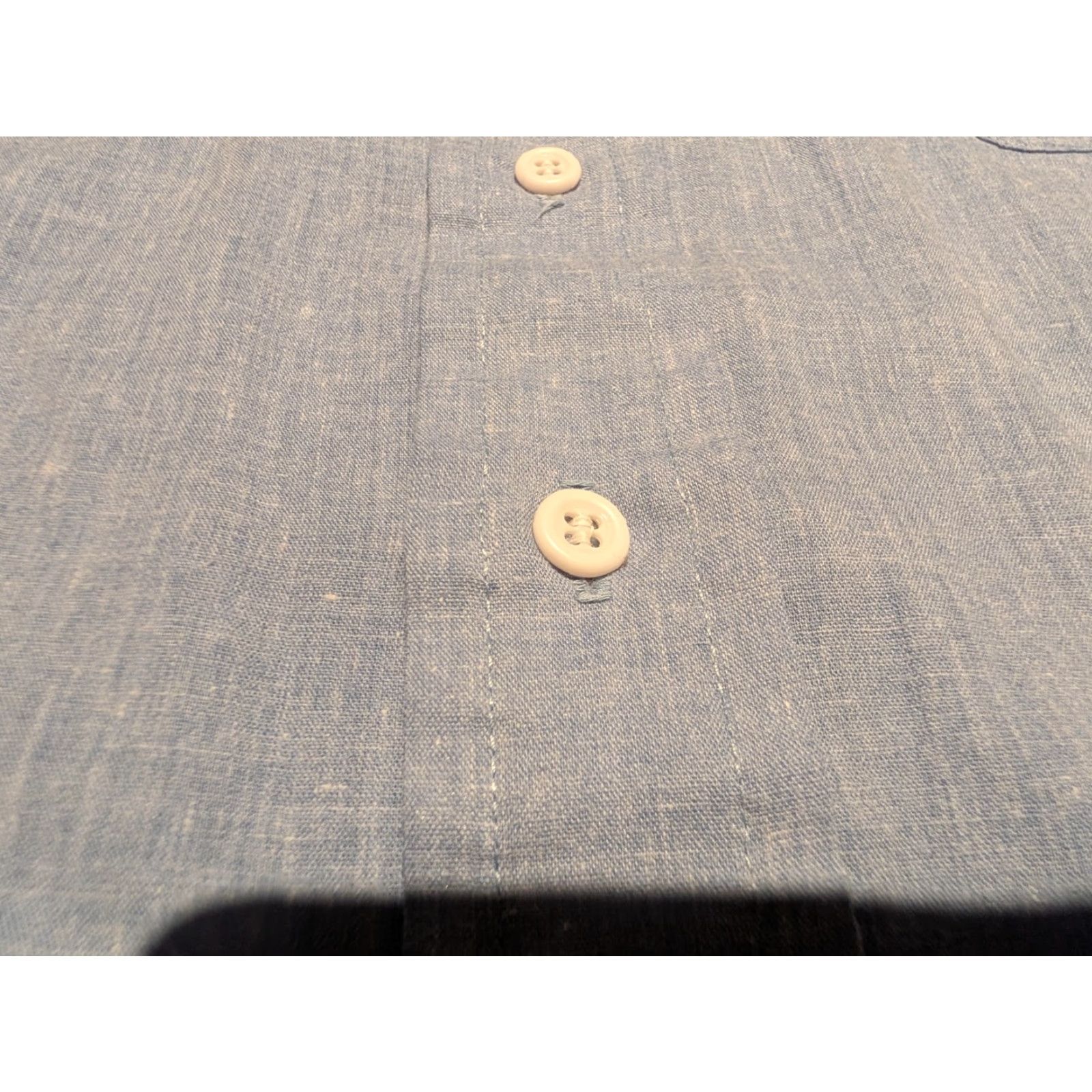 Vintage VINTAGE Focus Career Club Button-Up Shirt Mens Dagger Collar Blue 70s Disco Retro 46in Chest Large Short Sleeve USA Made Mens Size US L / EU 52-54 / 3 - 6 Thumbnail