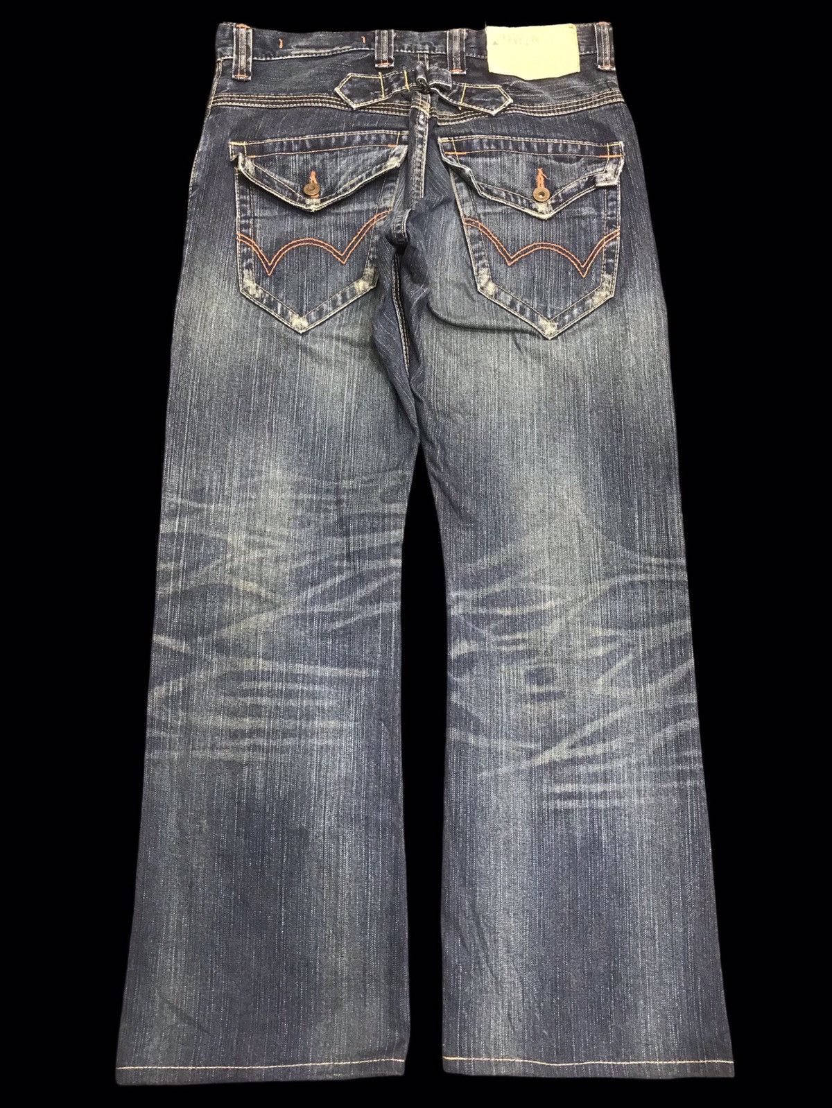 Edwin 💥FLARE💥ARCHIVAL EDWIN 401XVS STONE WASH DENIM F326 Size US 31 - 2 Thumbnail
