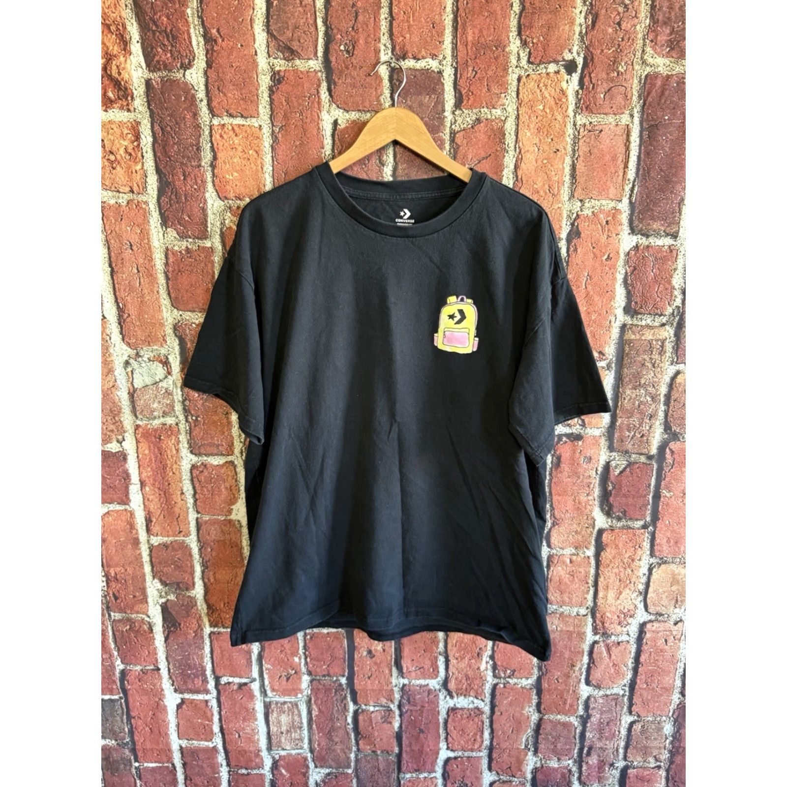 Converse Converse Mens Black Short Sleeve T-Shirt XL Oversized Size US XL / EU 56 / 4 - 2 Thumbnail
