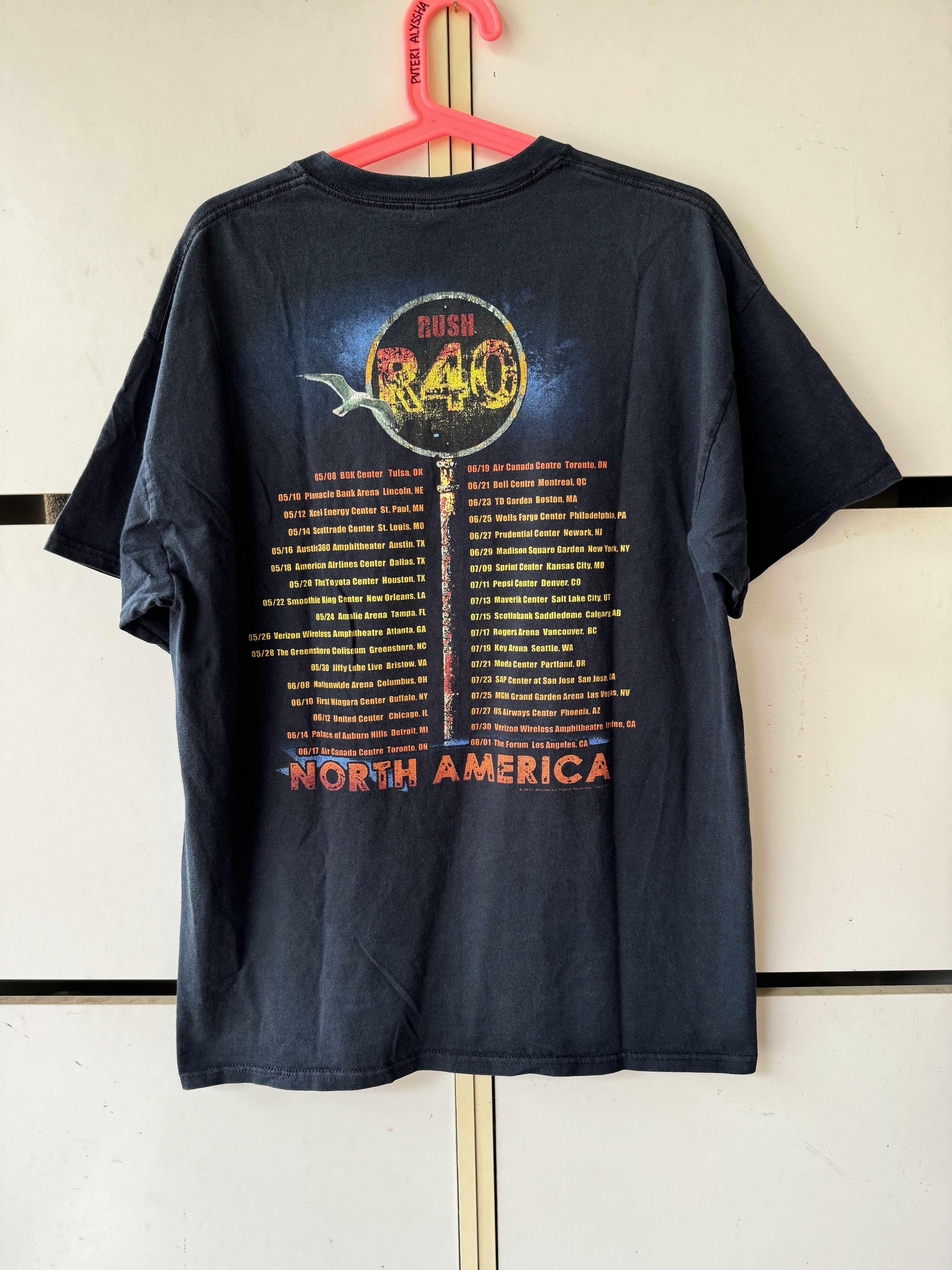 Band Tees Y2K 2015 RUSH ROCK BAND AMERICAN TOUR T SHIRT Size US L / EU 52-54 / 3 - 2 Thumbnail