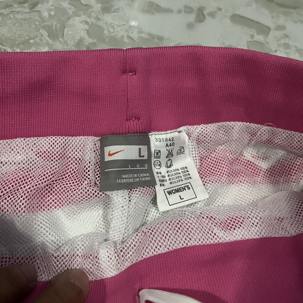 Nike Nike Women White Pink Track Pant Size 27" / US 4 / IT 40 - 4 Thumbnail