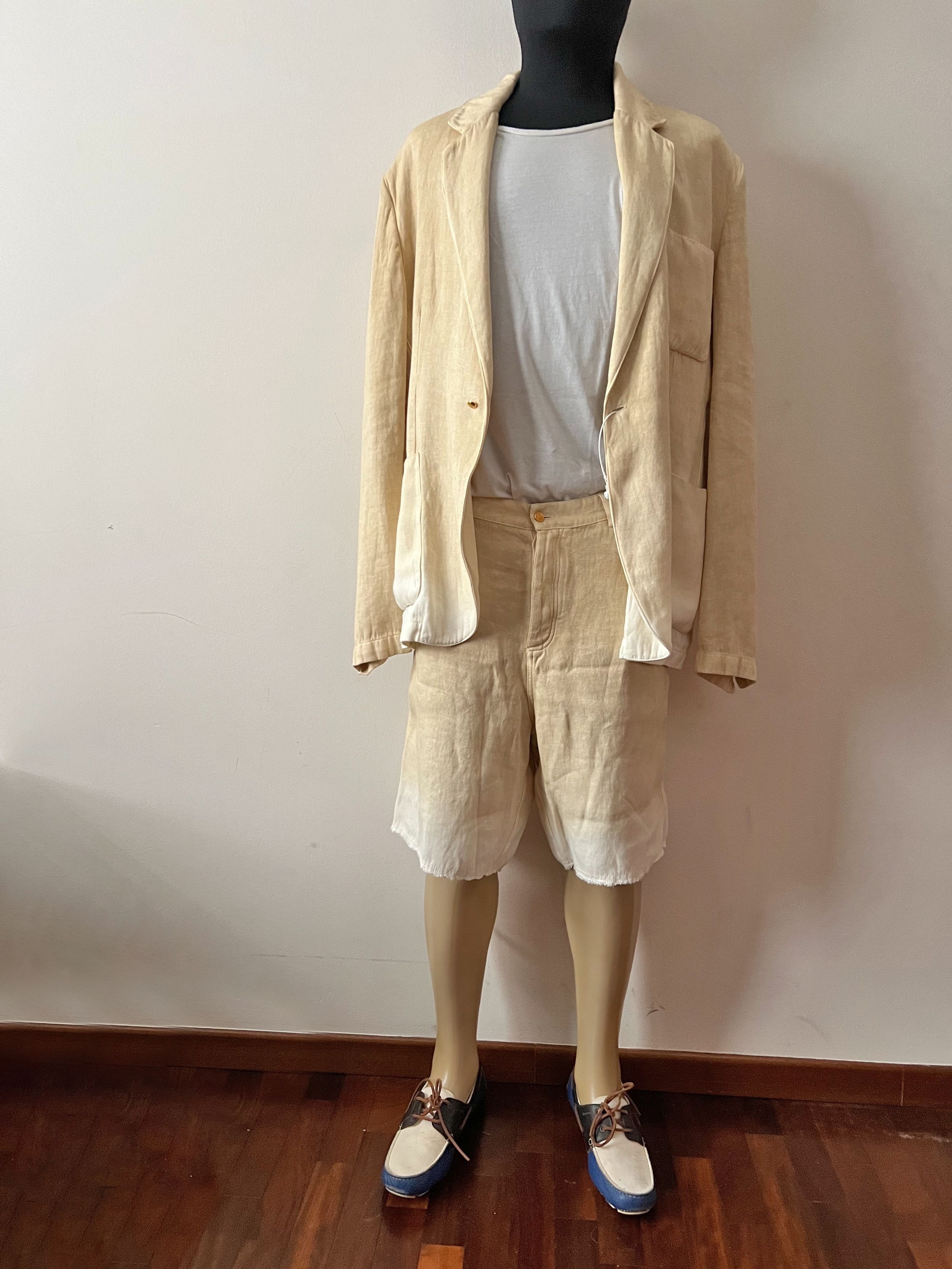 Federico Curradi Suit Blazer+Bermuda Linen Degradè Size 42R - 2 Thumbnail